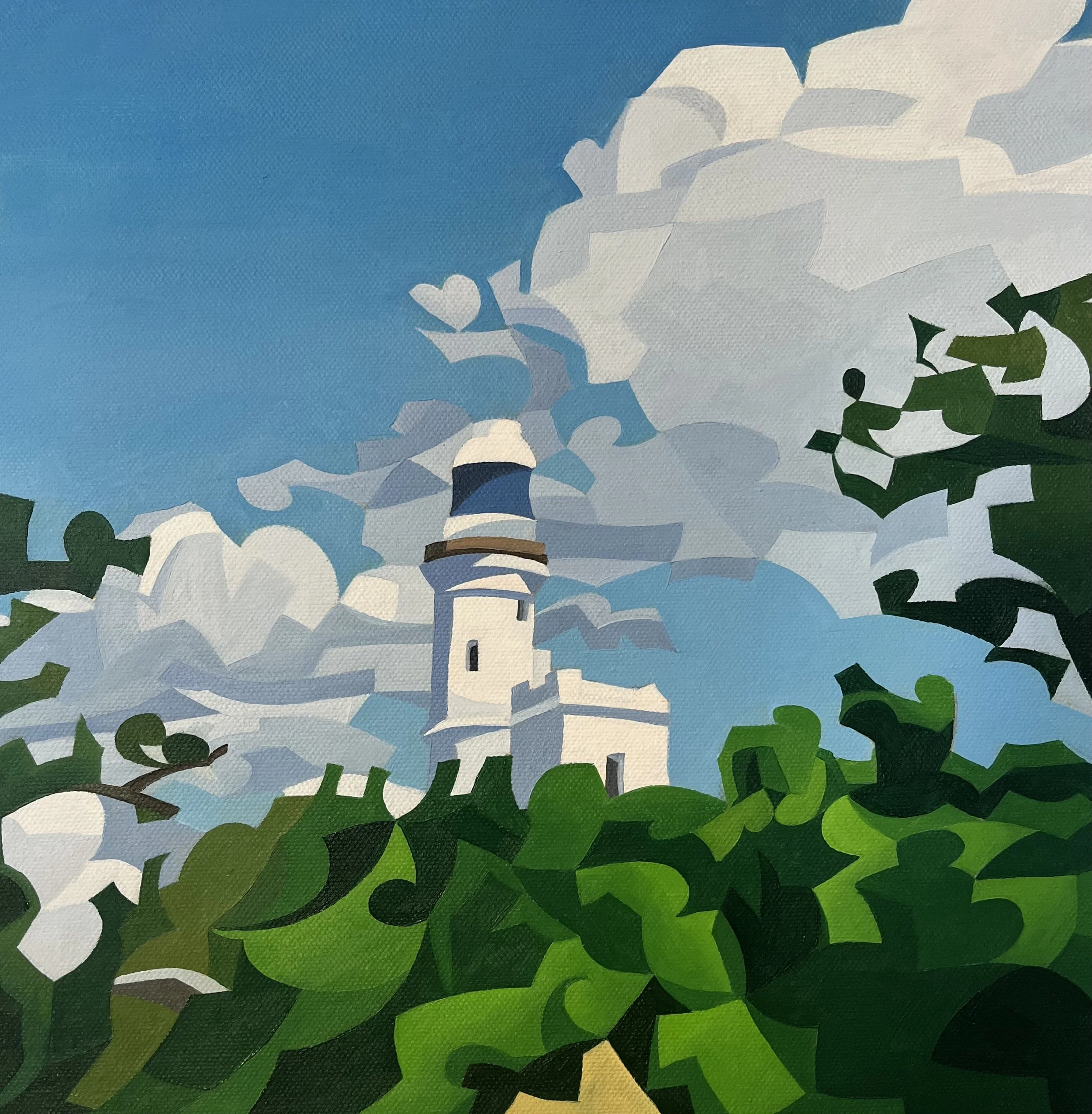 End of the Cape Byron Trail, oil on canvas, 30 x 30cm.