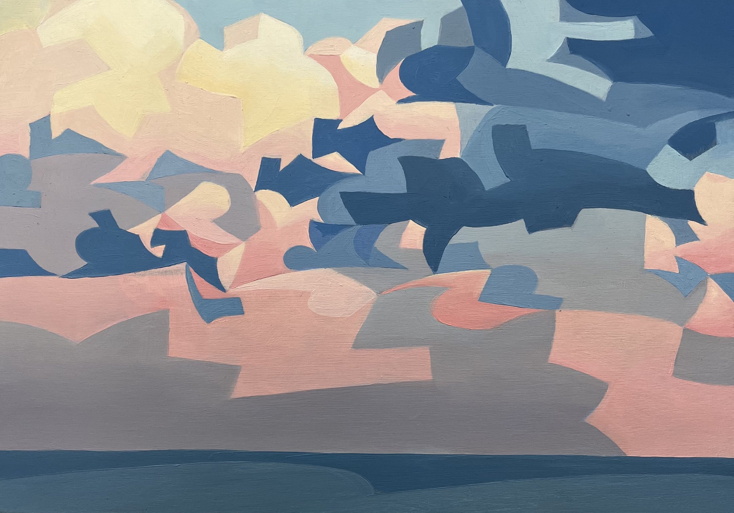 Pastel Flare, oil on wood panel, 15 x 21cm.