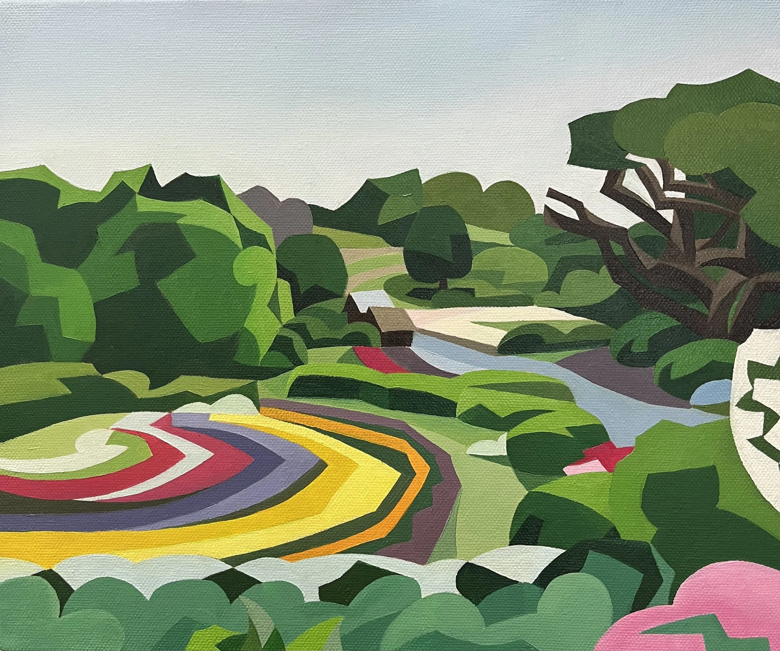 Prismatic Paradise, oil on canvas, 25 x 30cm.