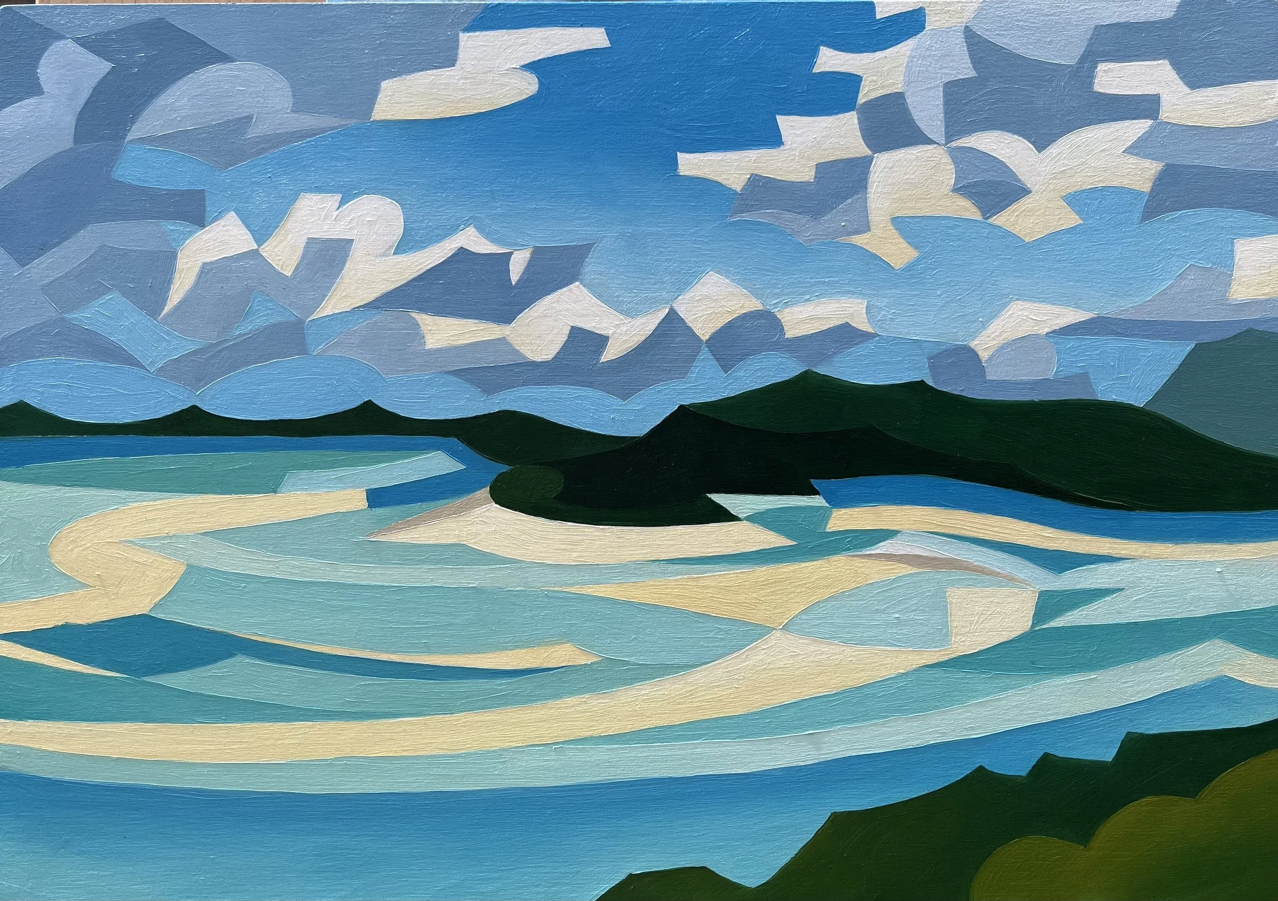 The Shallows, oil on wood panel, 21 x 30cm.