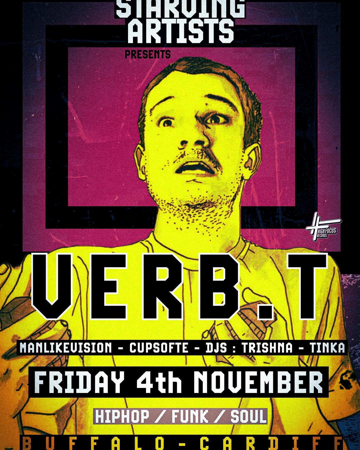 We&rsquo;re so hyped for the return of UK Hiphop don @verb_t to @buffalocardiff Friday 4th Nov 🙌🏾 
Plus some of Wales&rsquo; finest! 🔥
@manlikevision 💥
@cupsofte 💥
@trishnajaikara 💥
@djtinka_ 💥

Tickets in bio or via @skiddleuk
.
.
.
.
.
#hiph