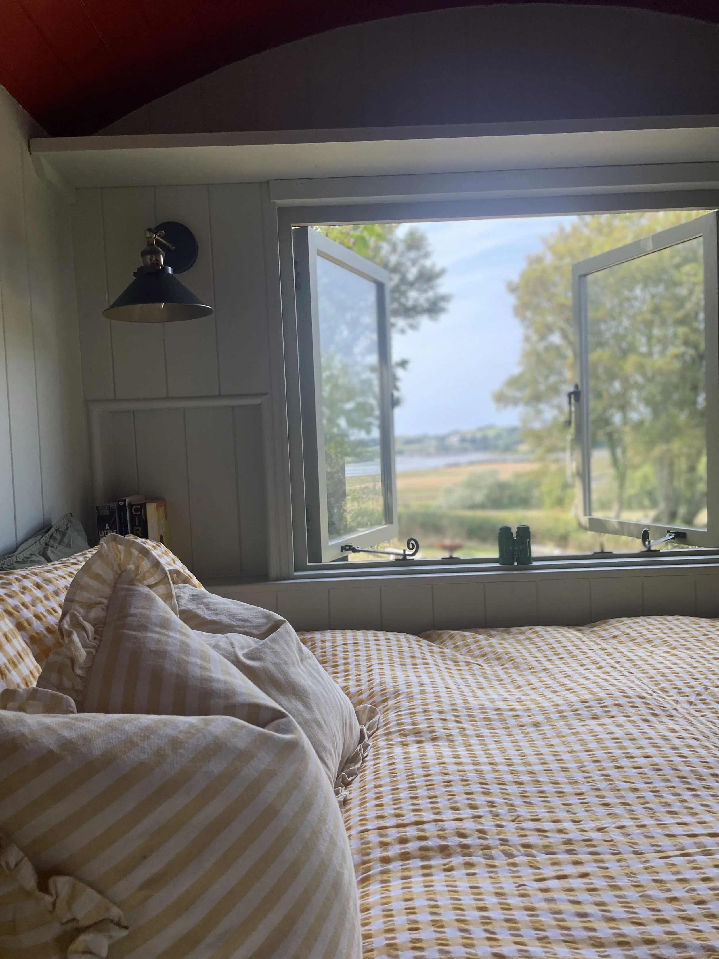 Elevated bed position means you lie in bed ans see the view