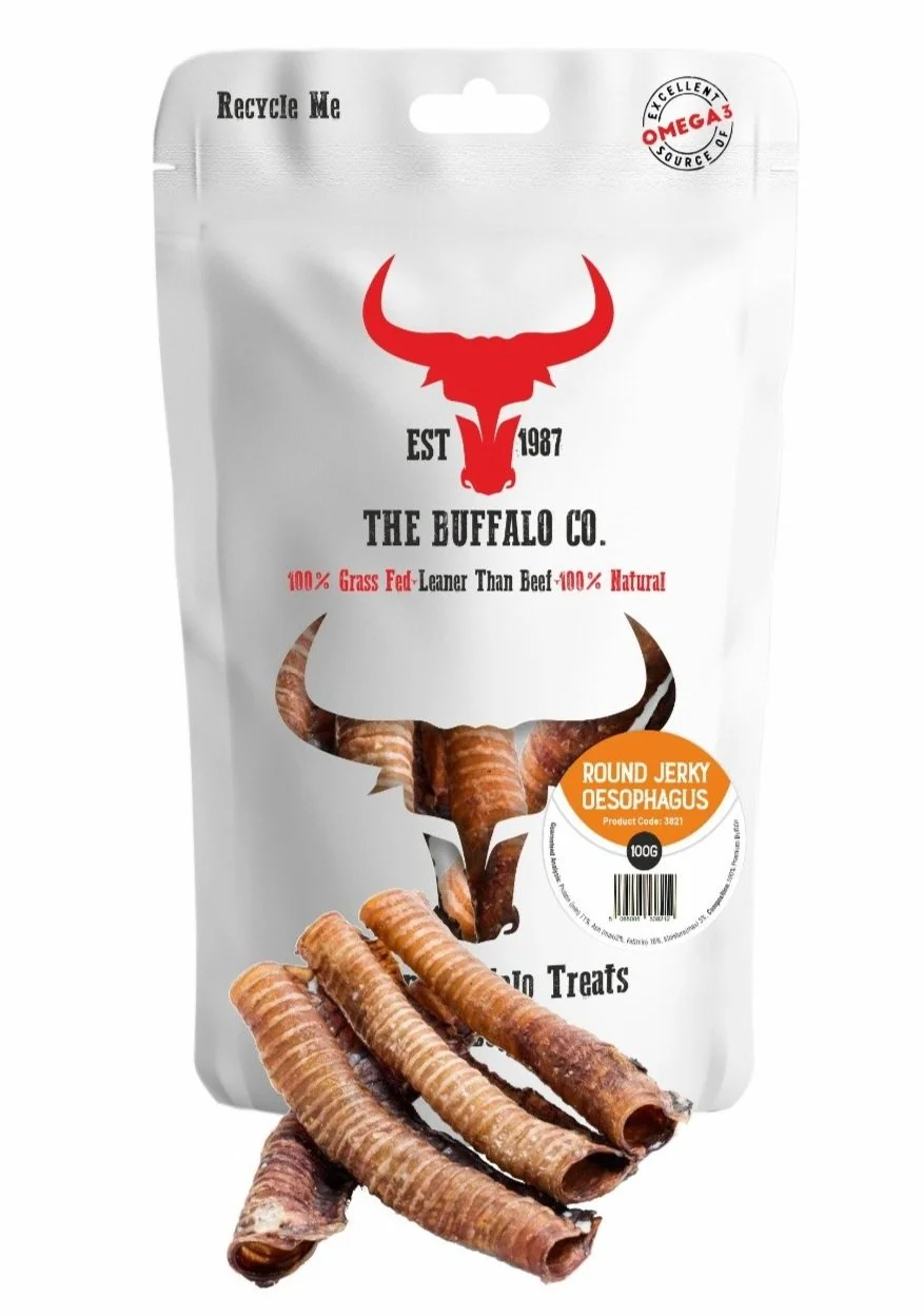 Buffalo Round Jerky Oesophagus 100g — The Buffalo Co.