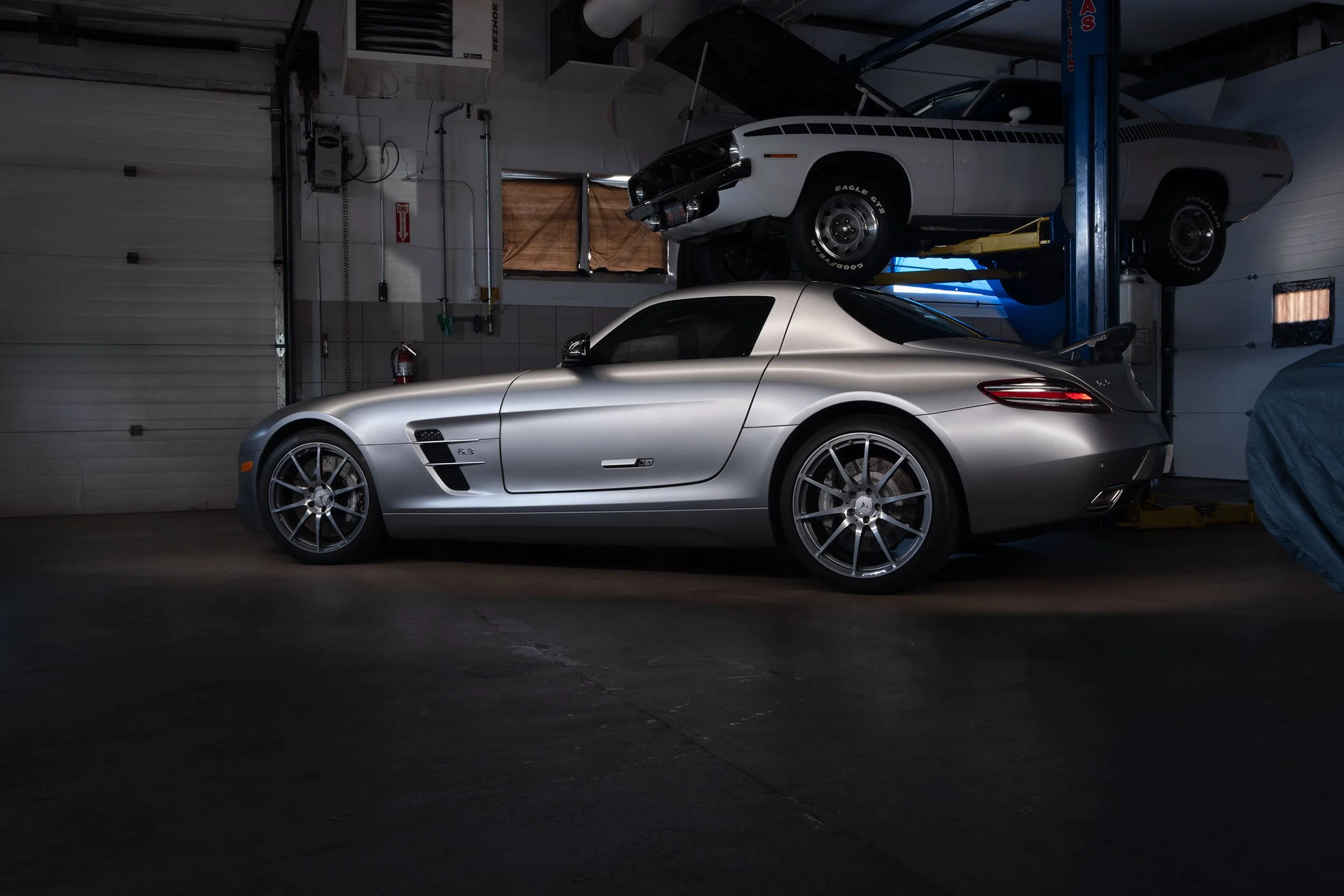 2011 Mercedes-Benz SLS AMG light painted.