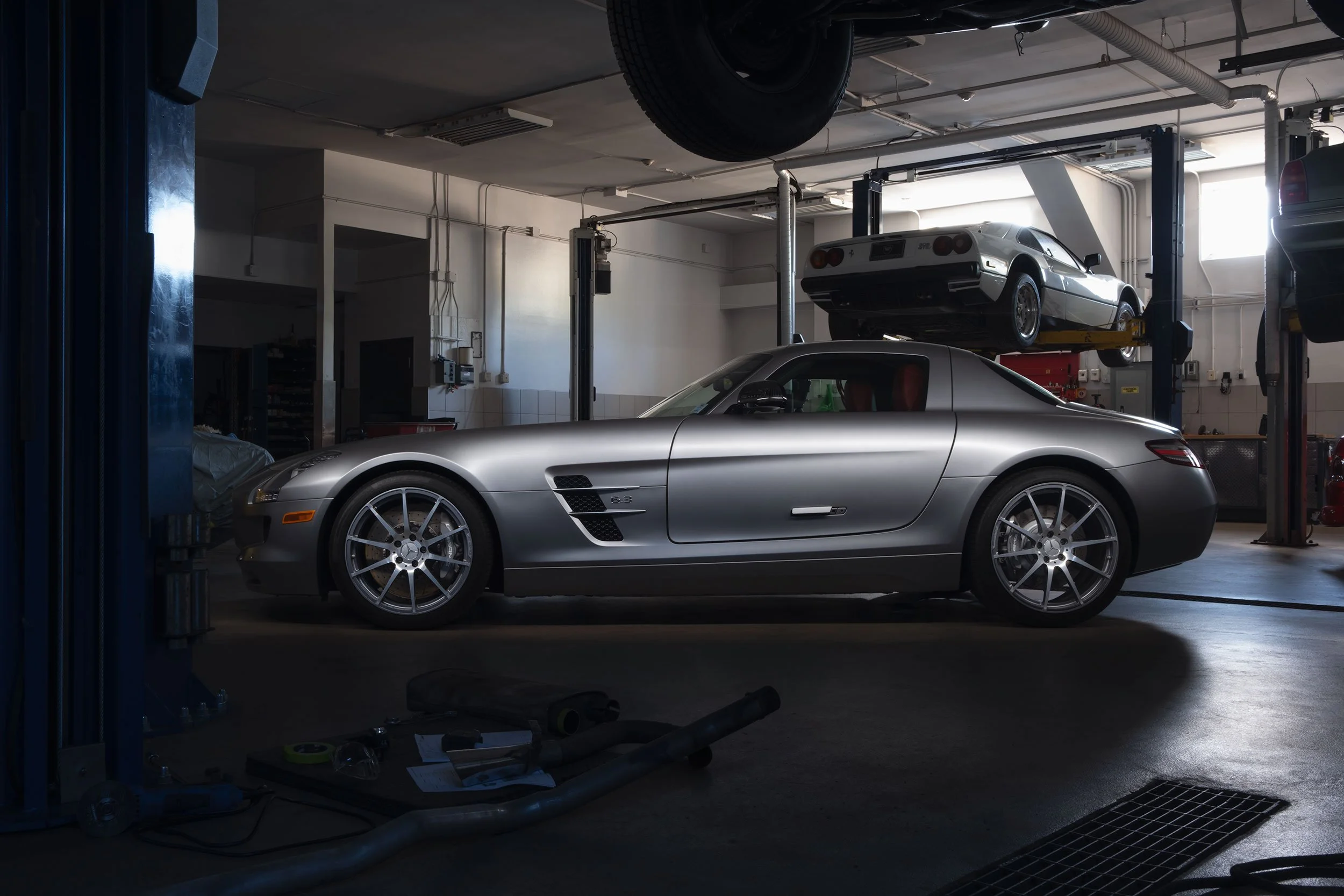 2011 Mercedes-Benz SLS AMG light painted.