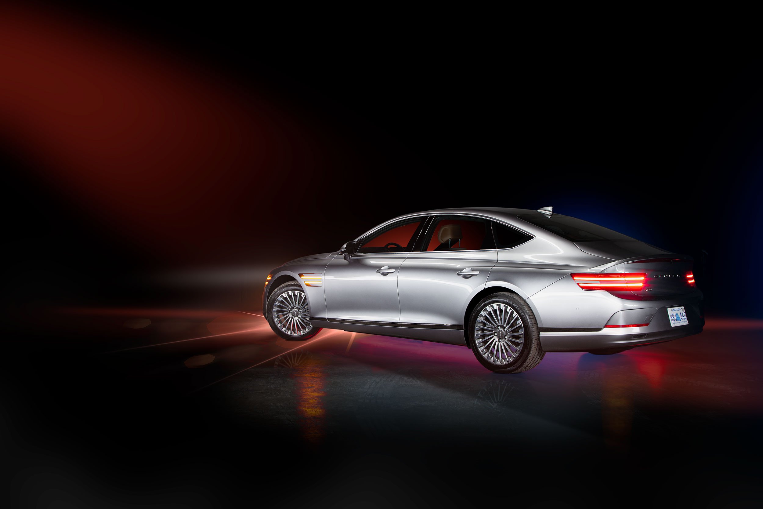 2023 Genesis Electrified G80 Light Painting