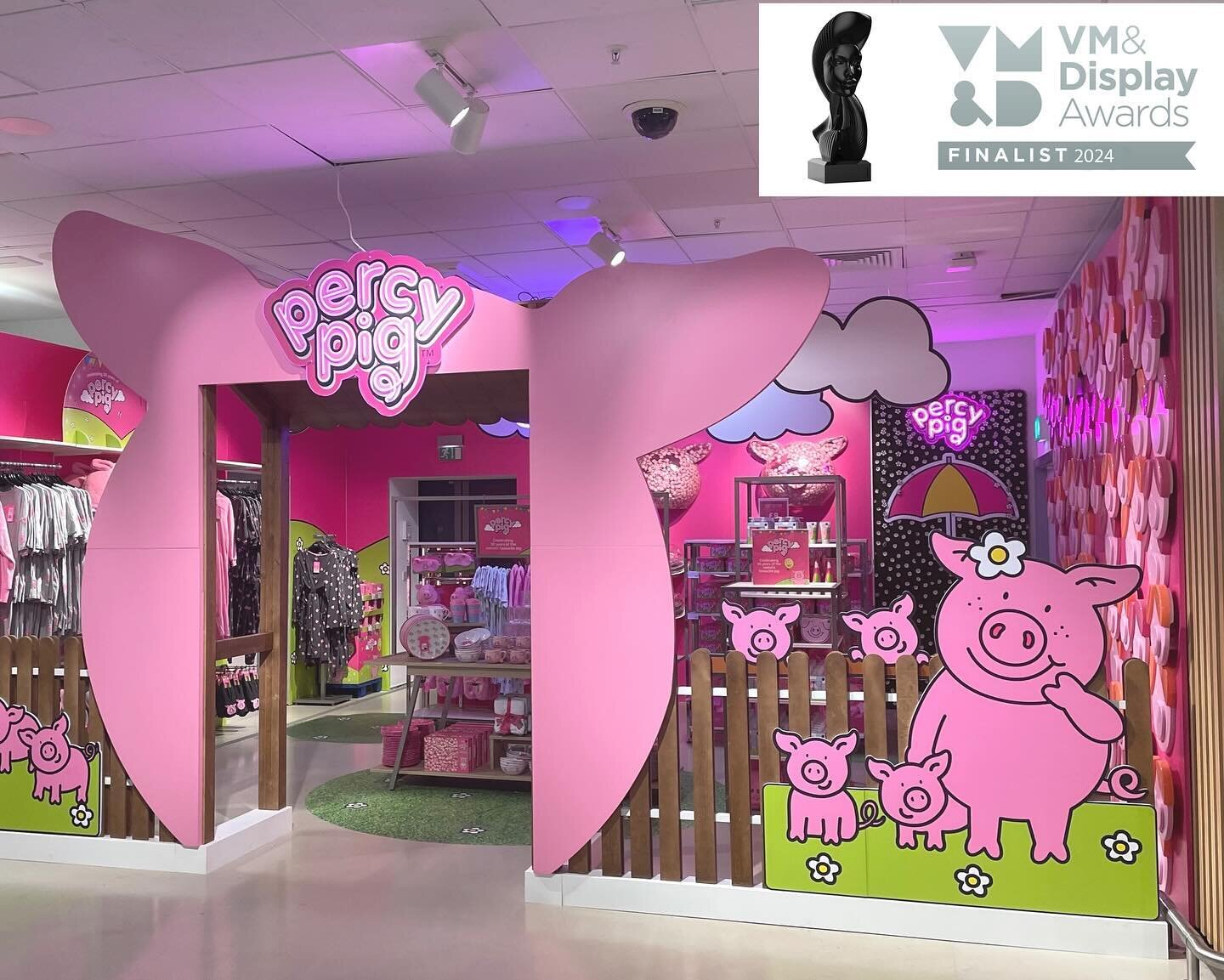 We are thrilled to be a VM &amp; Display finalist for our collaboration with @marksandspencer to bring Percy Pig World to life. It is an honour to be shortlisted in such a strong pool of creatives within the Best Pop Up Store category. 

Many congrat