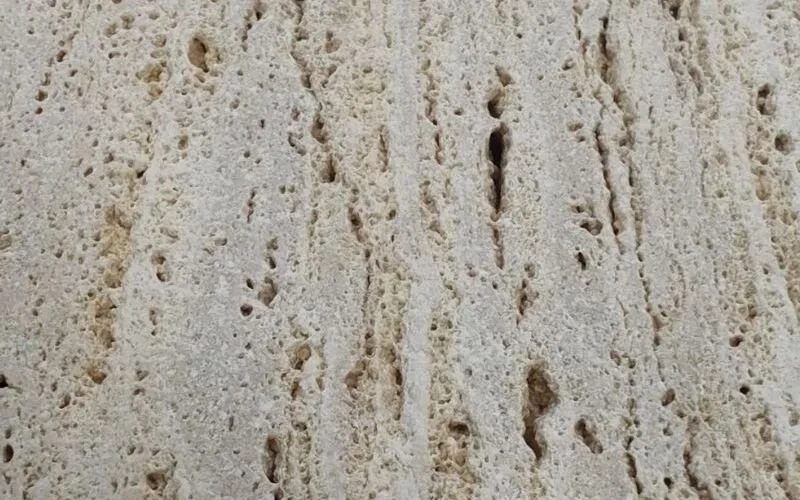 unfilled travertine stone texture
