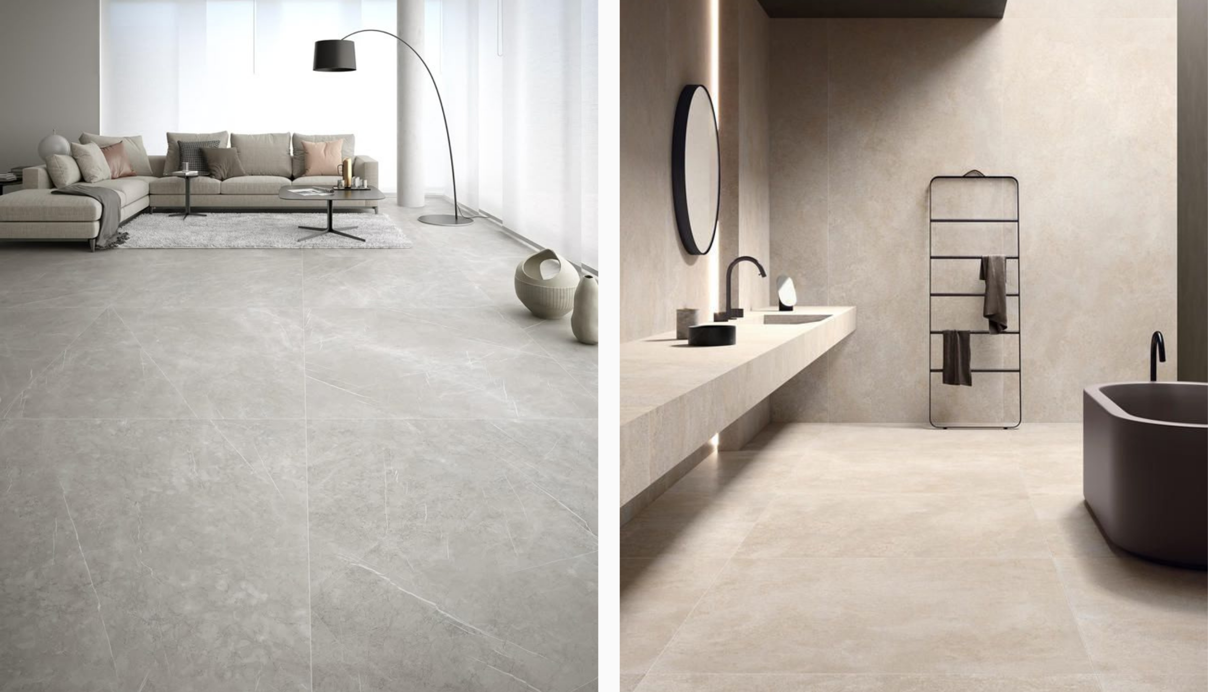 Textured matte finish floor tiles designed for safety and slip resistance in high-moisture areas like Malaysian bathrooms and living room .