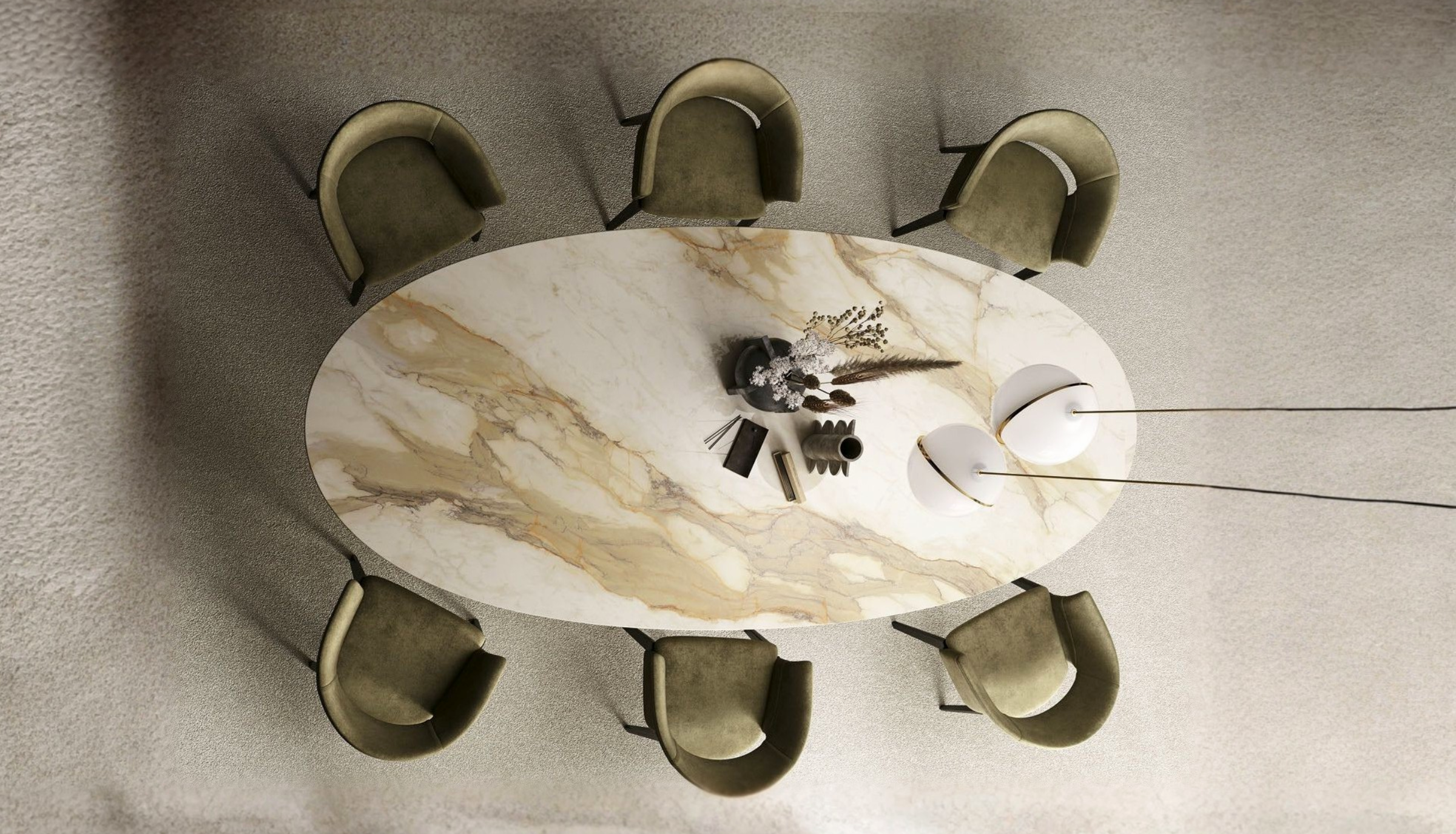 Quickzone experts providing consultation on marble table shapes and base designs for a residential interior project in Malaysia.