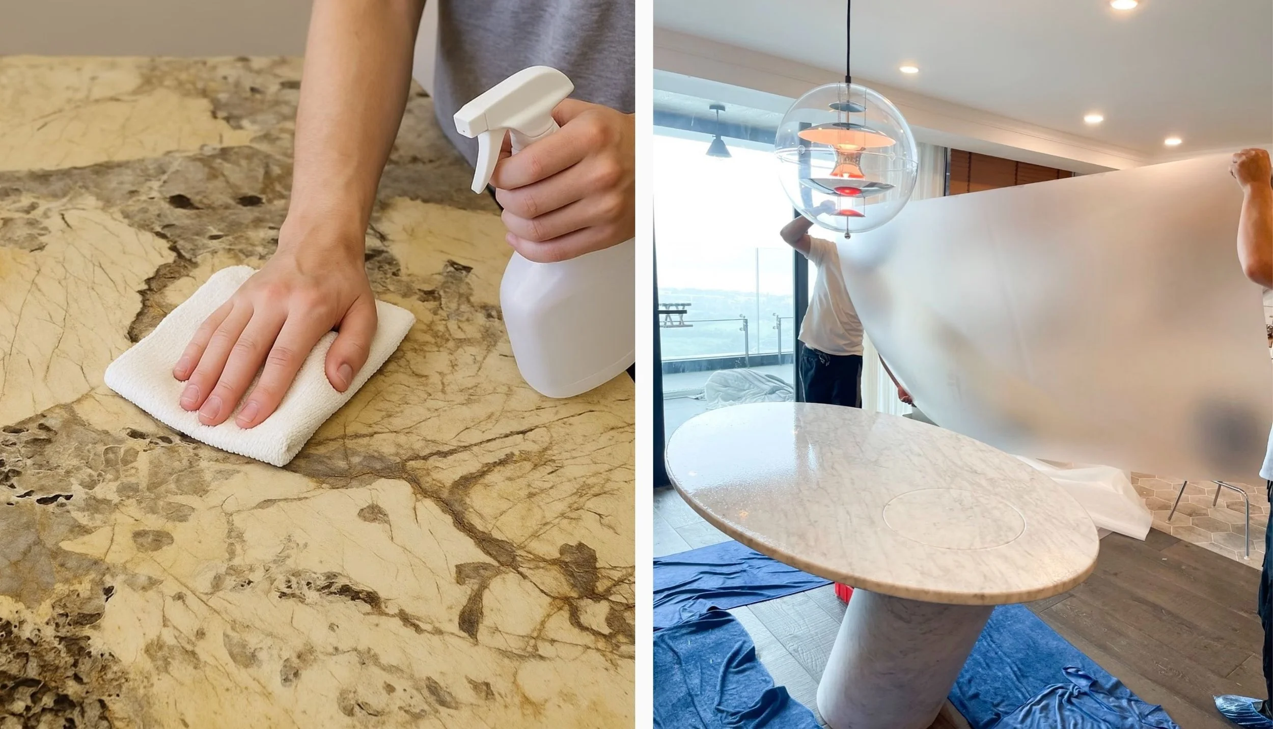 cleaning marble countertop with ph cleaner choosing marble countertop protective film to extend lifespan of marble