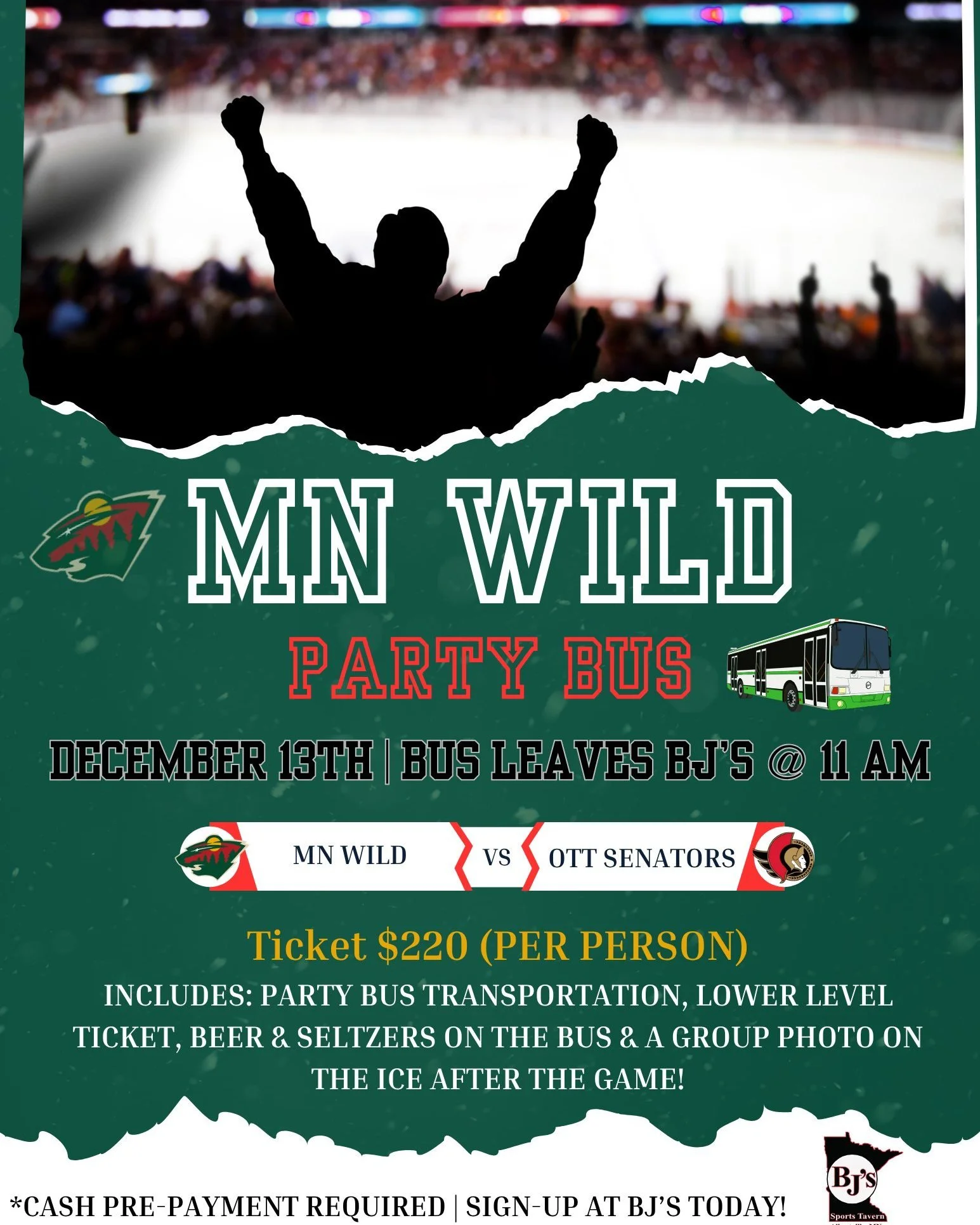MN Wild Party Bus