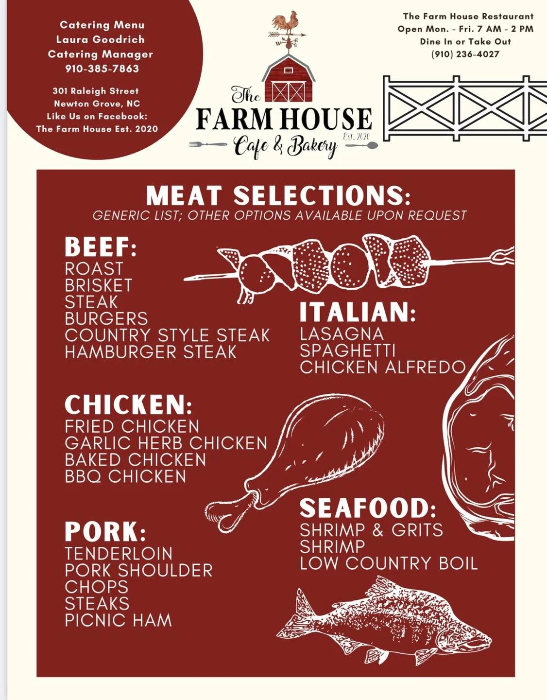 Farmhouse Catering — Farmhouse Cafe & Bakery