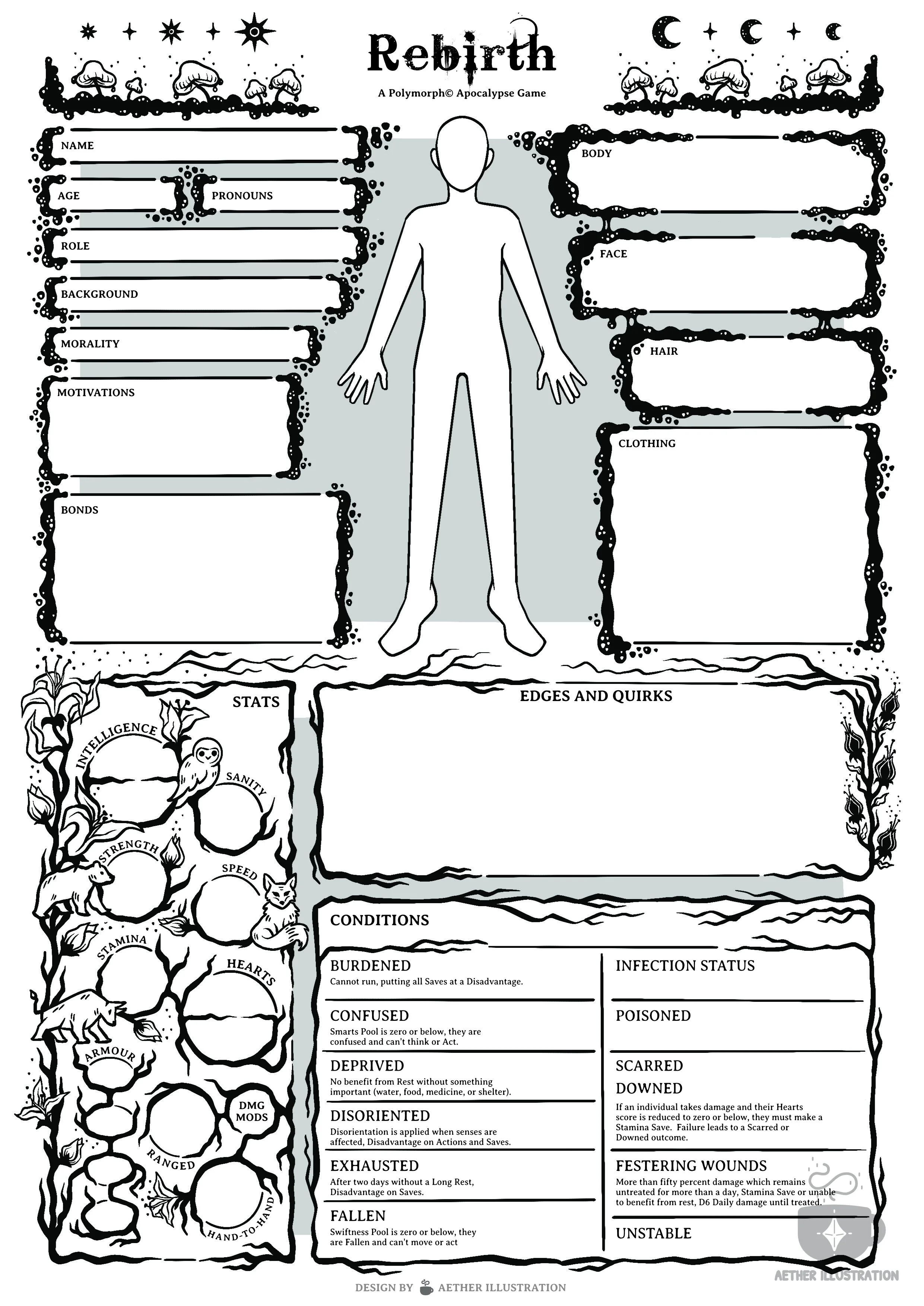 Table Top RPG — Aether Illustration