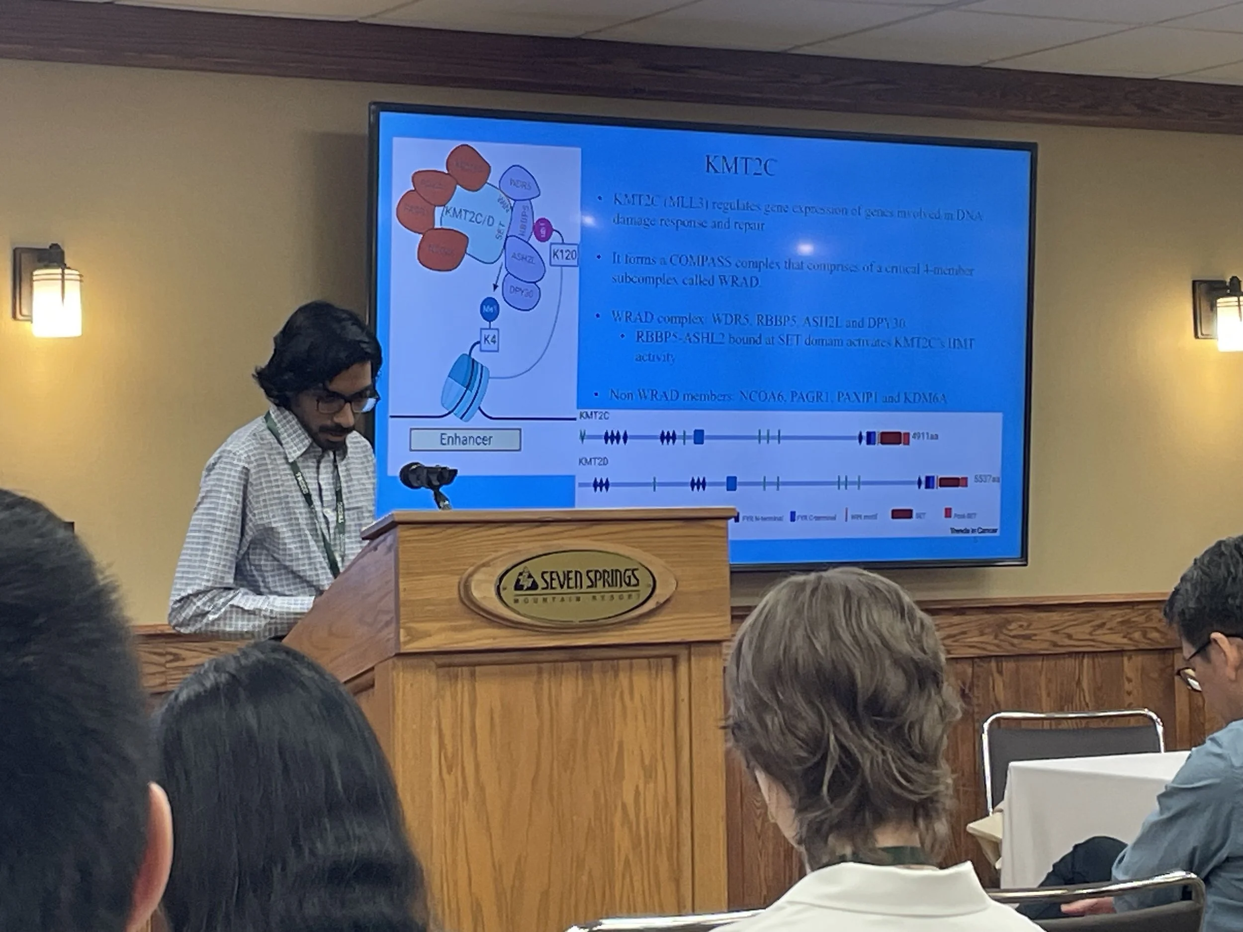 Sanjeev Ganesh presents his work at the Translational Research Cancer Centers Consortium 2026 meeting
