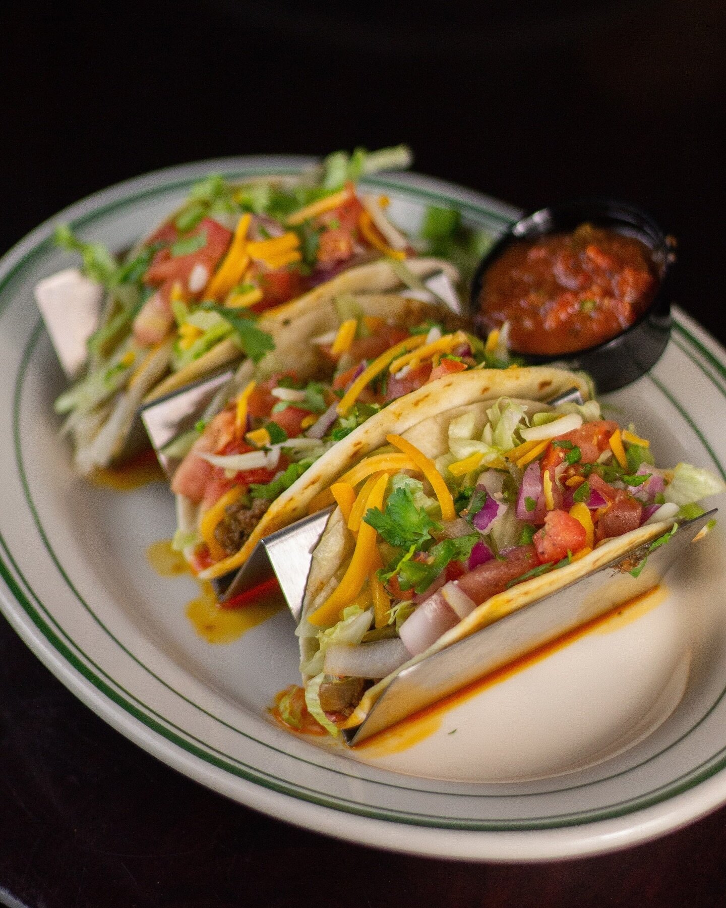 Taco Tuesday 🌮 Lucky&rsquo;s signature beef &amp; bangin&rsquo; shrimp tacos are on special every Tuesday, along with margaritas &amp; @corona beers! 🍻