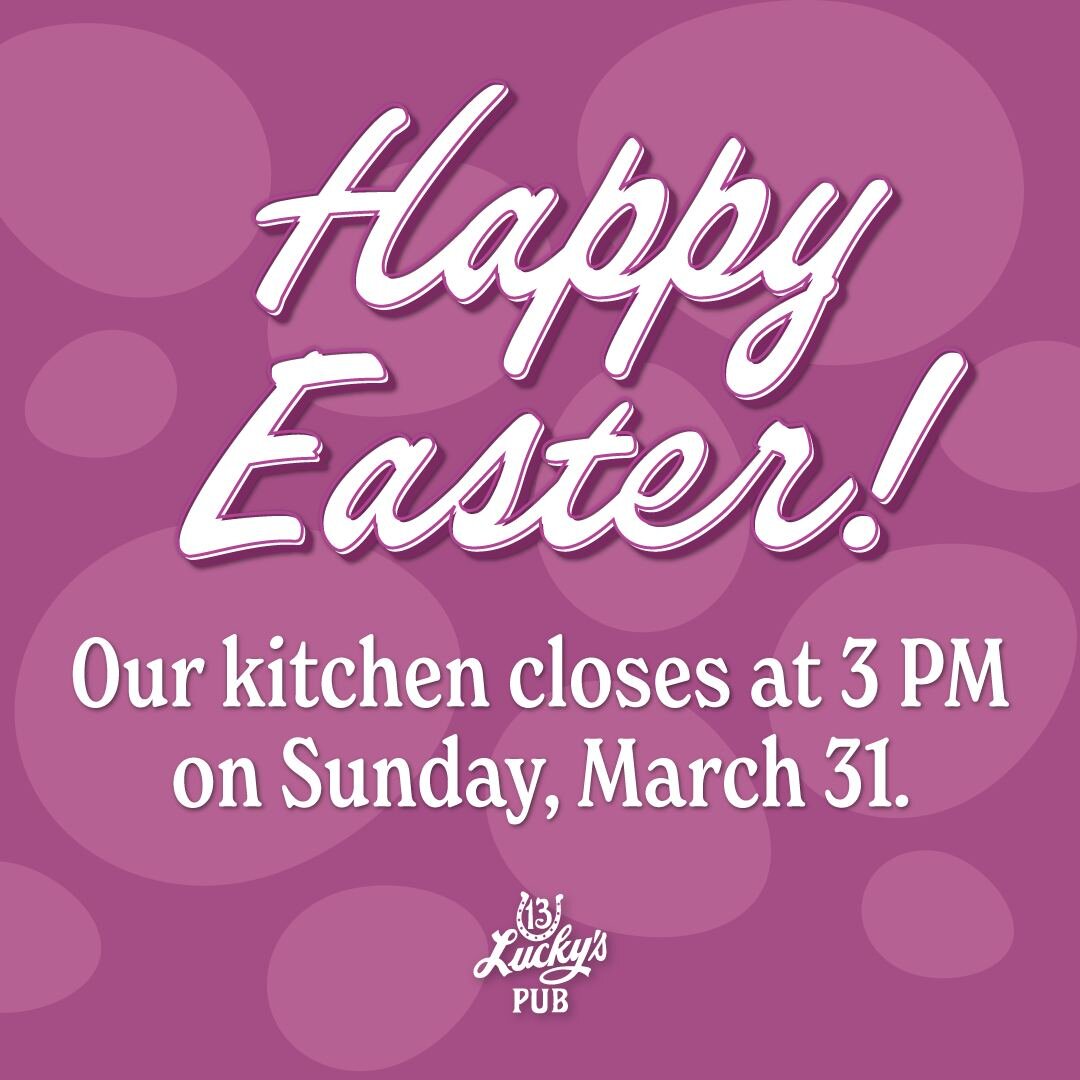 We can't wait for our all-you-can-eat buffet with the Easter Bunny this weekend! We will be closing early at 4 PM on Sunday, March 31. The kitchen closes at 3 PM. Hope everyone has a Happy Easter &amp; a great weekend! 🐰