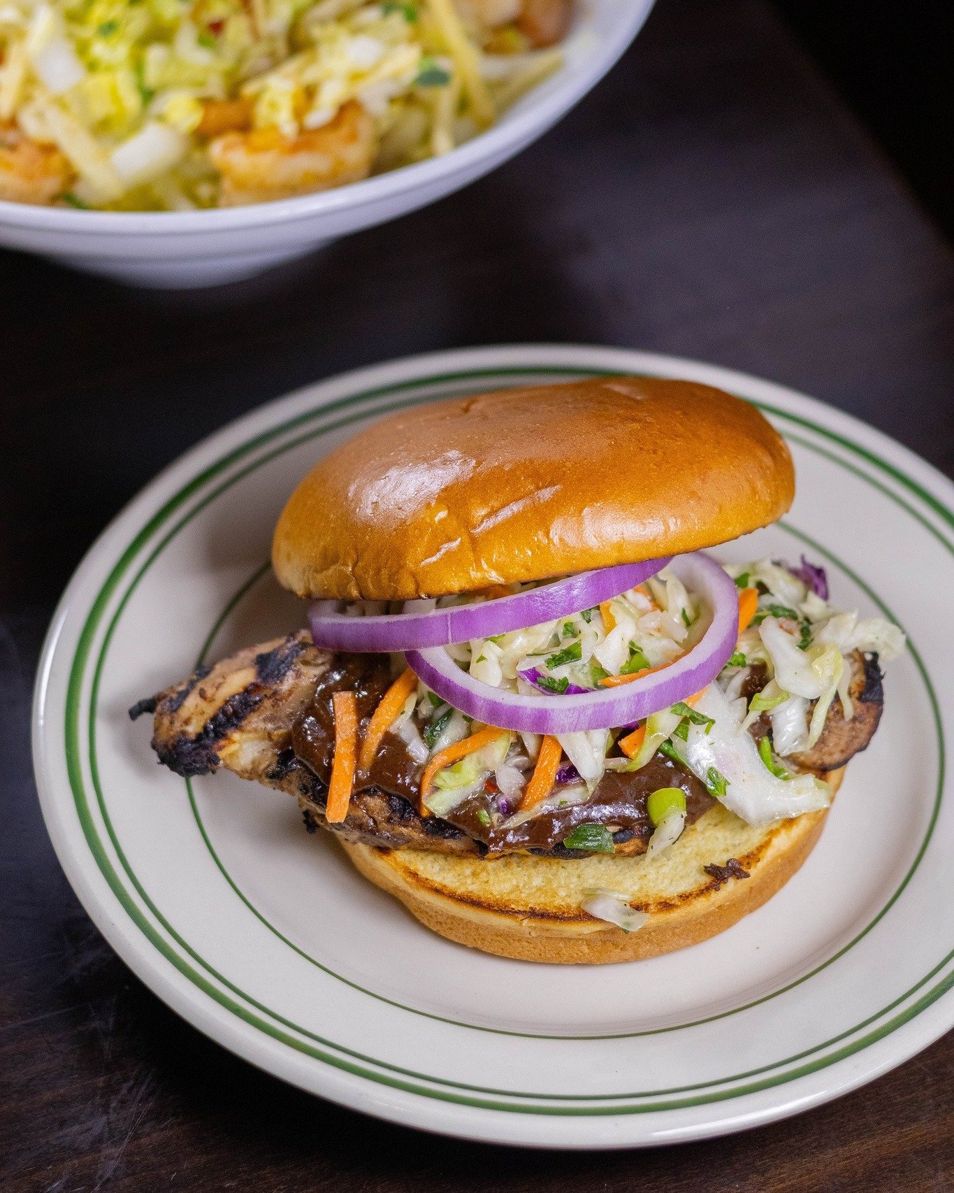 ORDER UP 🛎 New menu is HERE!

We&rsquo;re excited to share some brand new dishes like teriyaki-marinated salmon, a jerk chicken sandwich with ginger slaw, slow-cooked porchetta with giardiniera, gluten-free tempura shrimp, roasted beet salad with ba