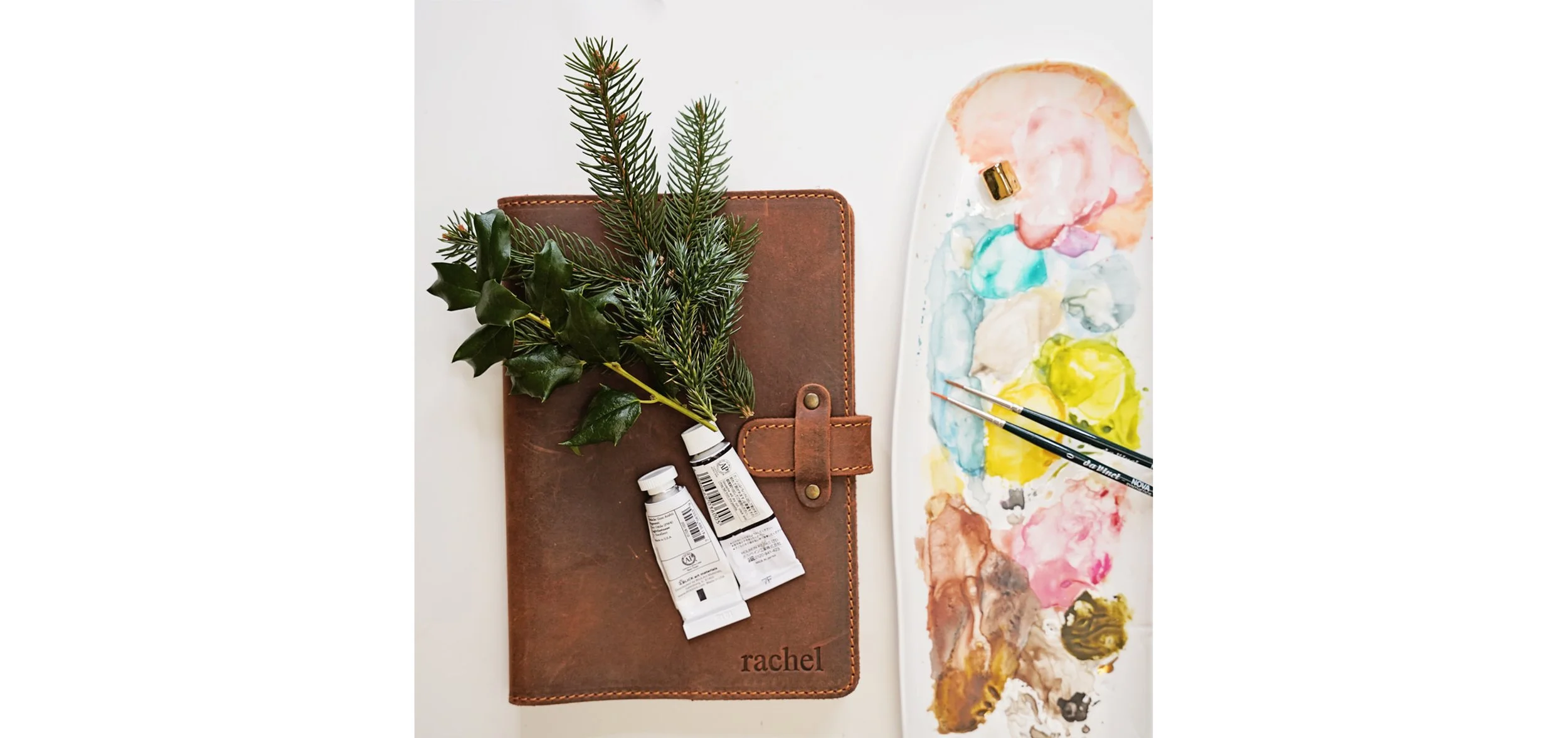 Art paint palette and Journal