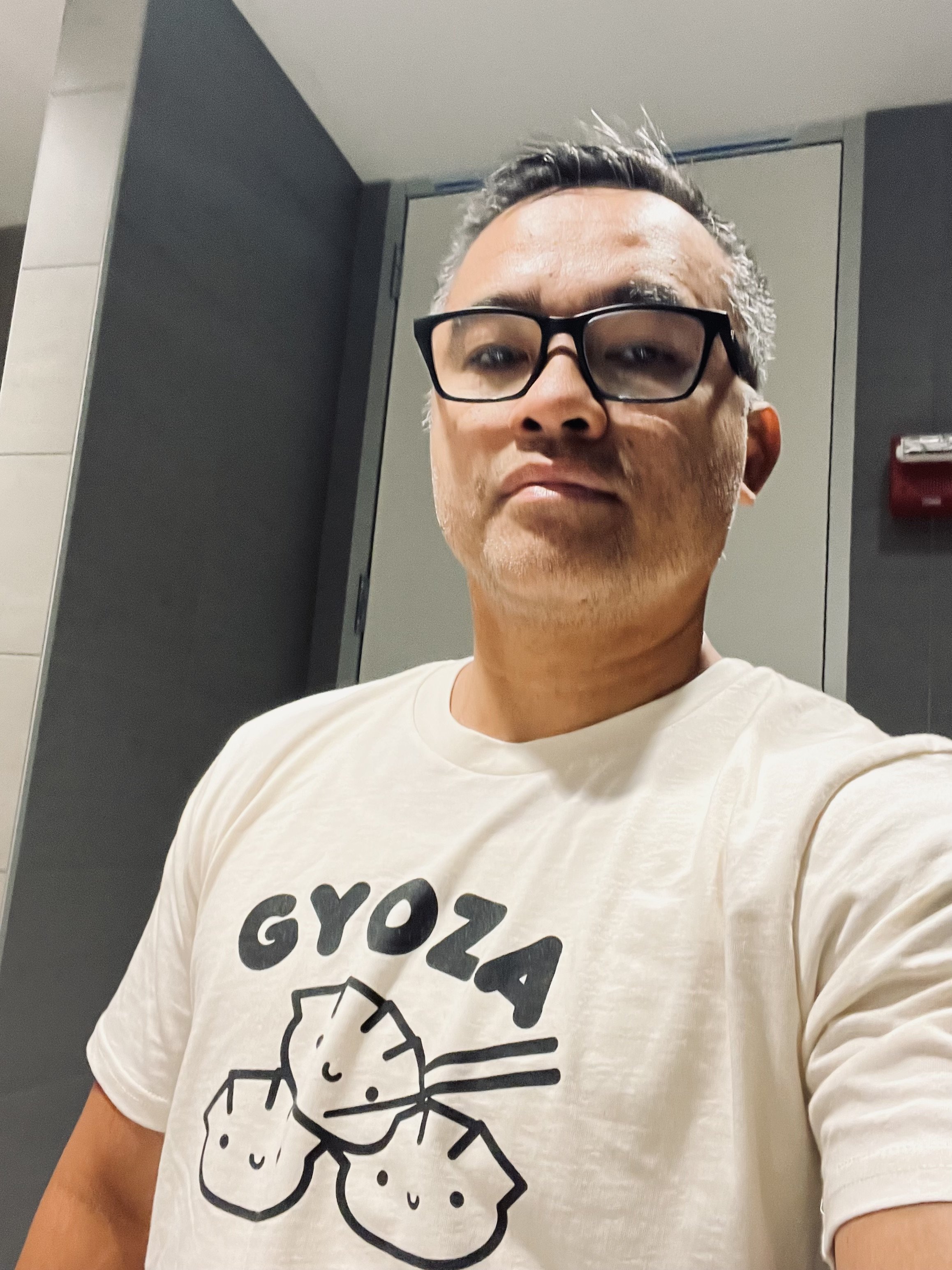 Gyoza-Cute-Foodie-Unisex-Organic-Cotton-T-Shirt-Kawaii-Dumpling-Tee-Hand-Printed-in-the-USA