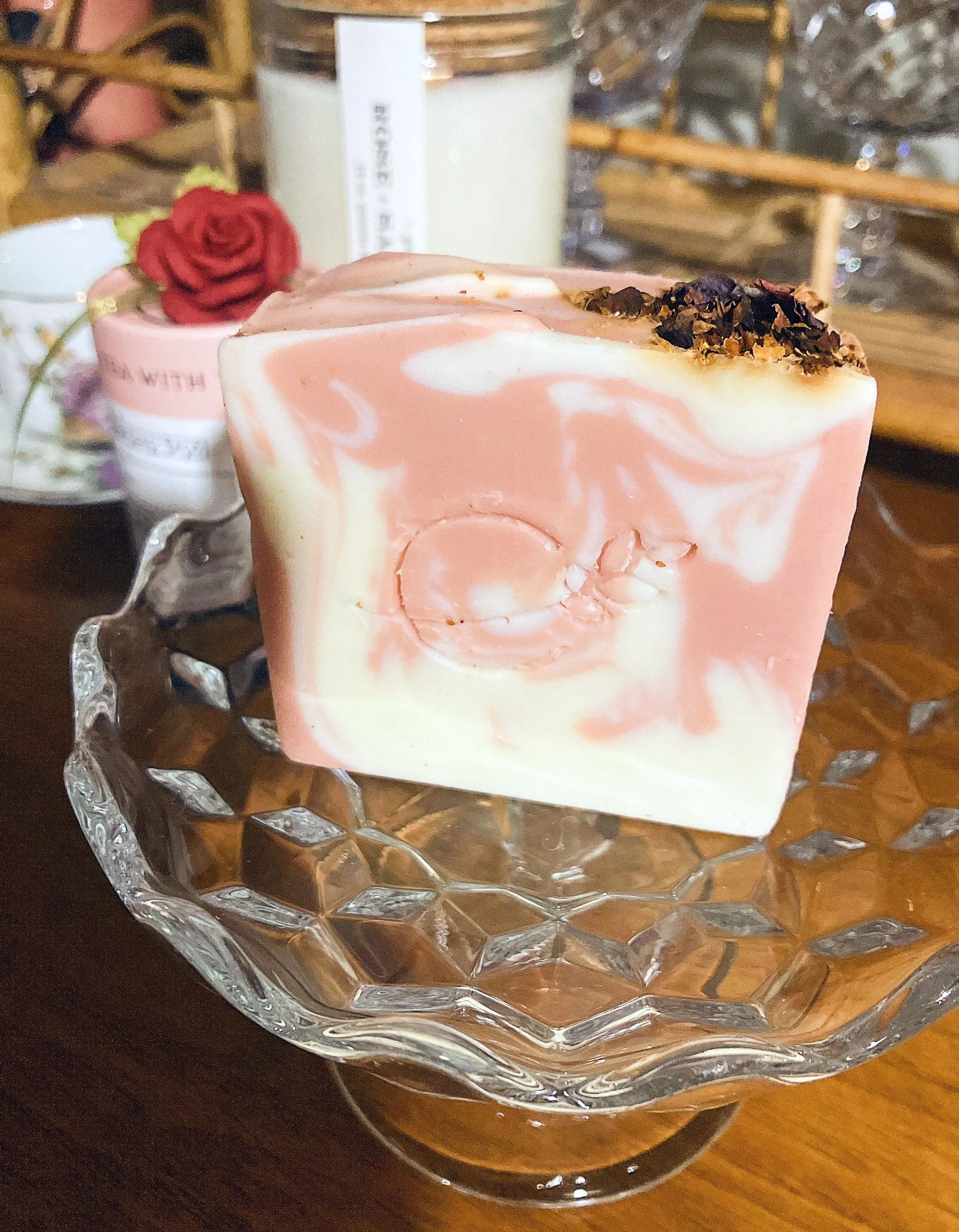 Eco Luxury Rose Spa Gift | Apothecary Candle, Artisan Soap,  Tea + 1950s Teacup, Jane Austen Love & Friendship Book—an elegant, sustainable self-care ritual