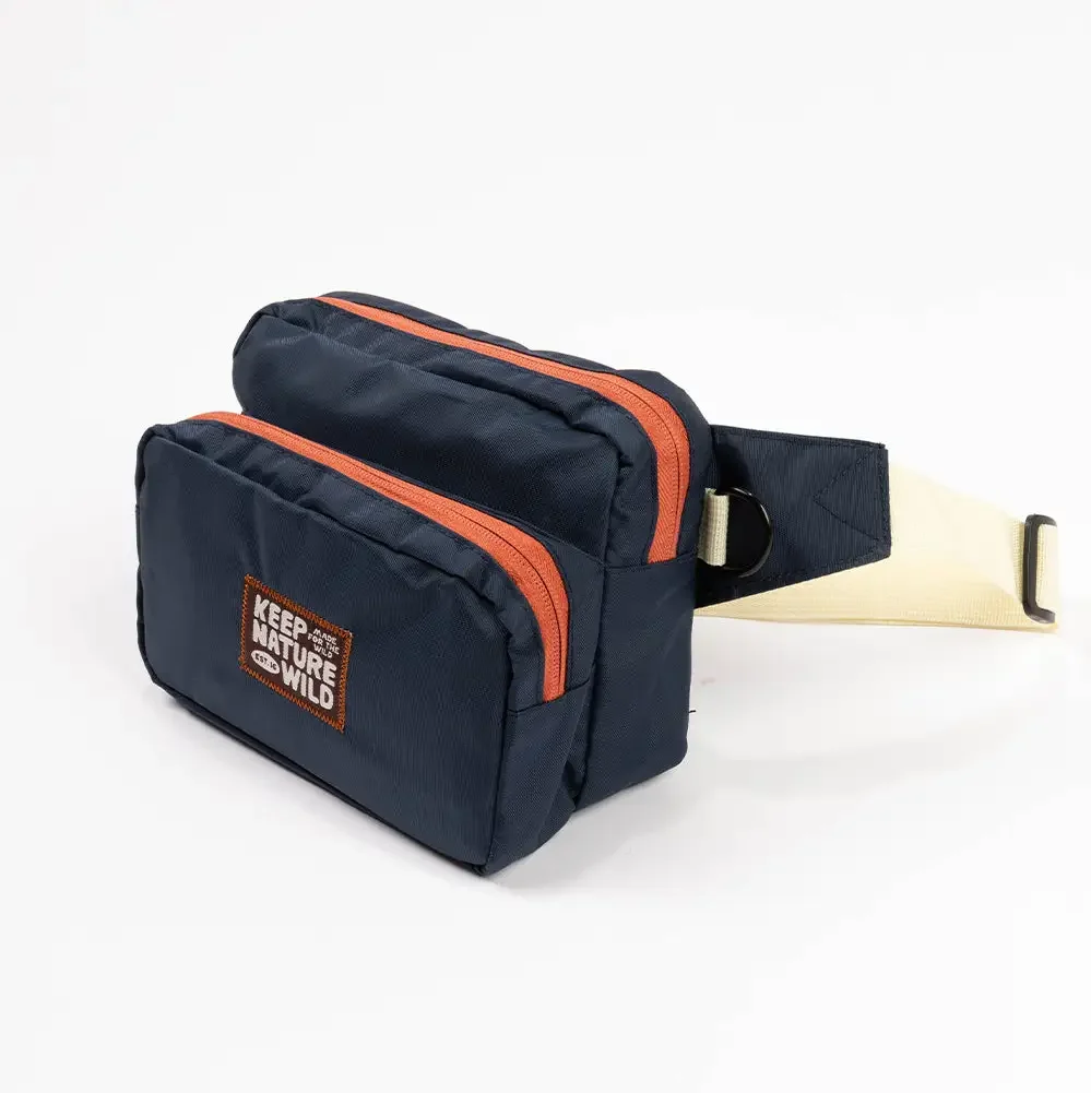 Modern Recycled Nylon Hands-Free Crossbody Bag + Hip Pack | Sleek Modern Eco-Friendly Everyday + Trail Sling