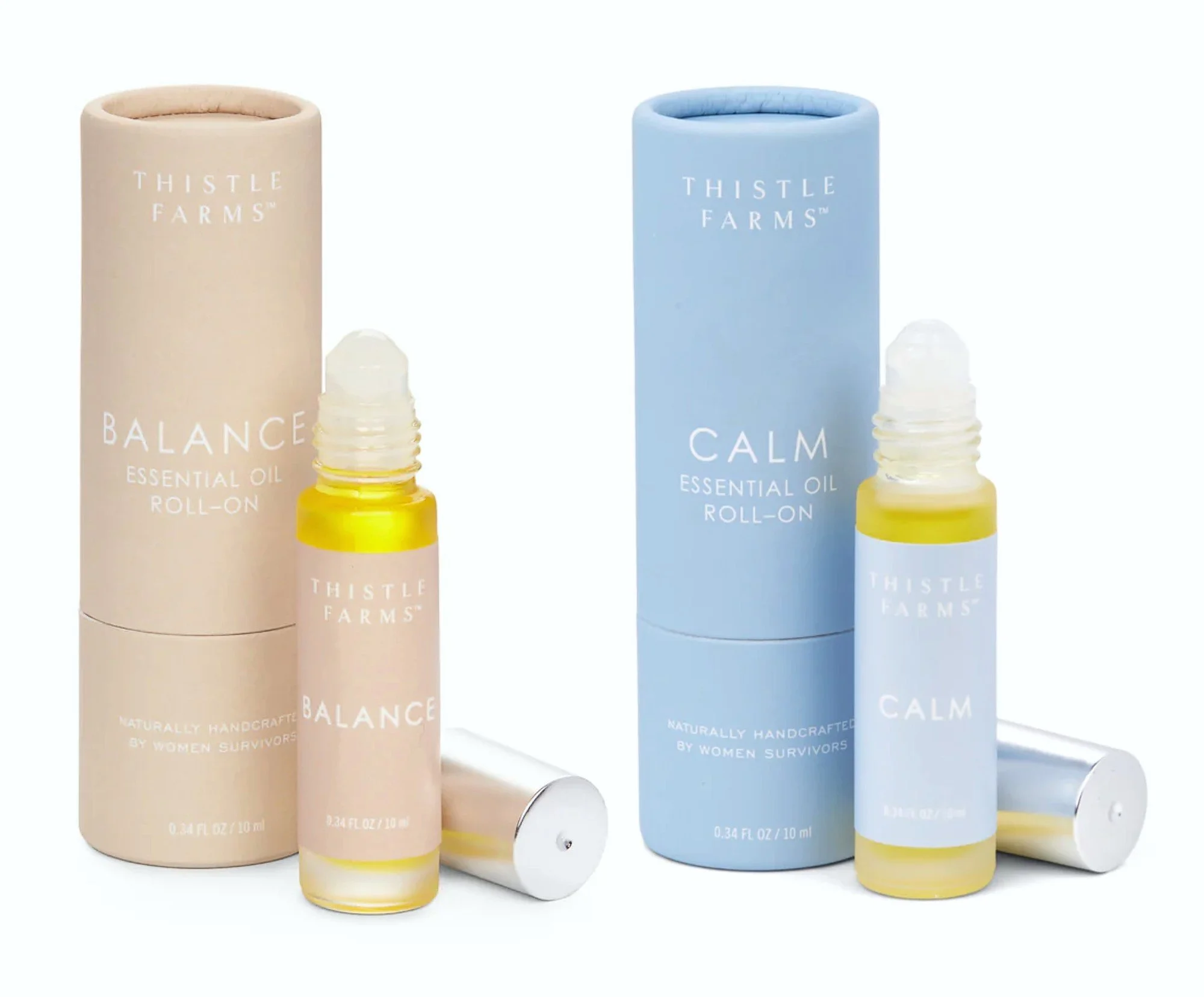 Balance + Calm 100% Essential Oil Roll On Fragrances | Made By Empowered Women Survivors at Thistle Farms Nonprofit