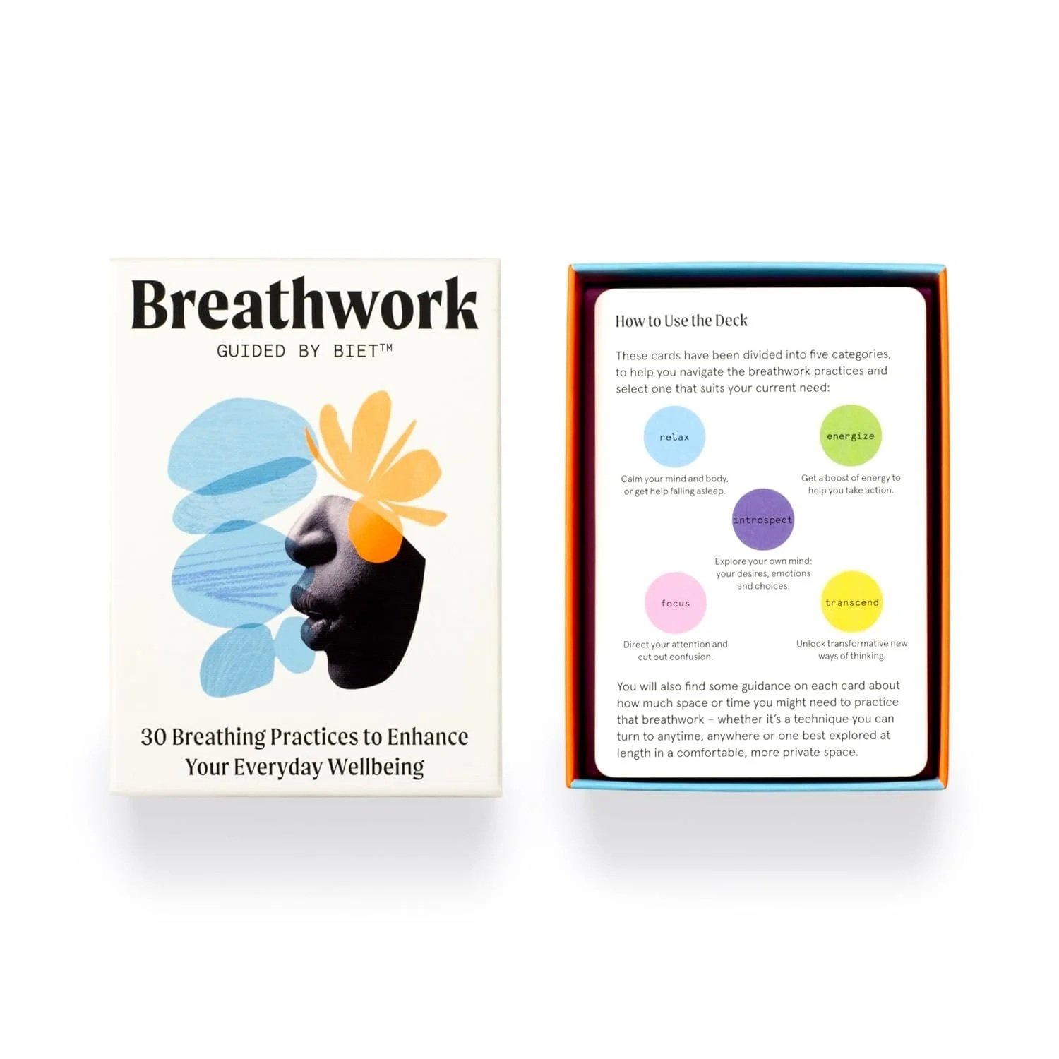 Breathwork Guided by Biet: 30 Breathing Practices to Enhance Your Everyday Wellbeing | Stunning Deck for Self Care + Introspection