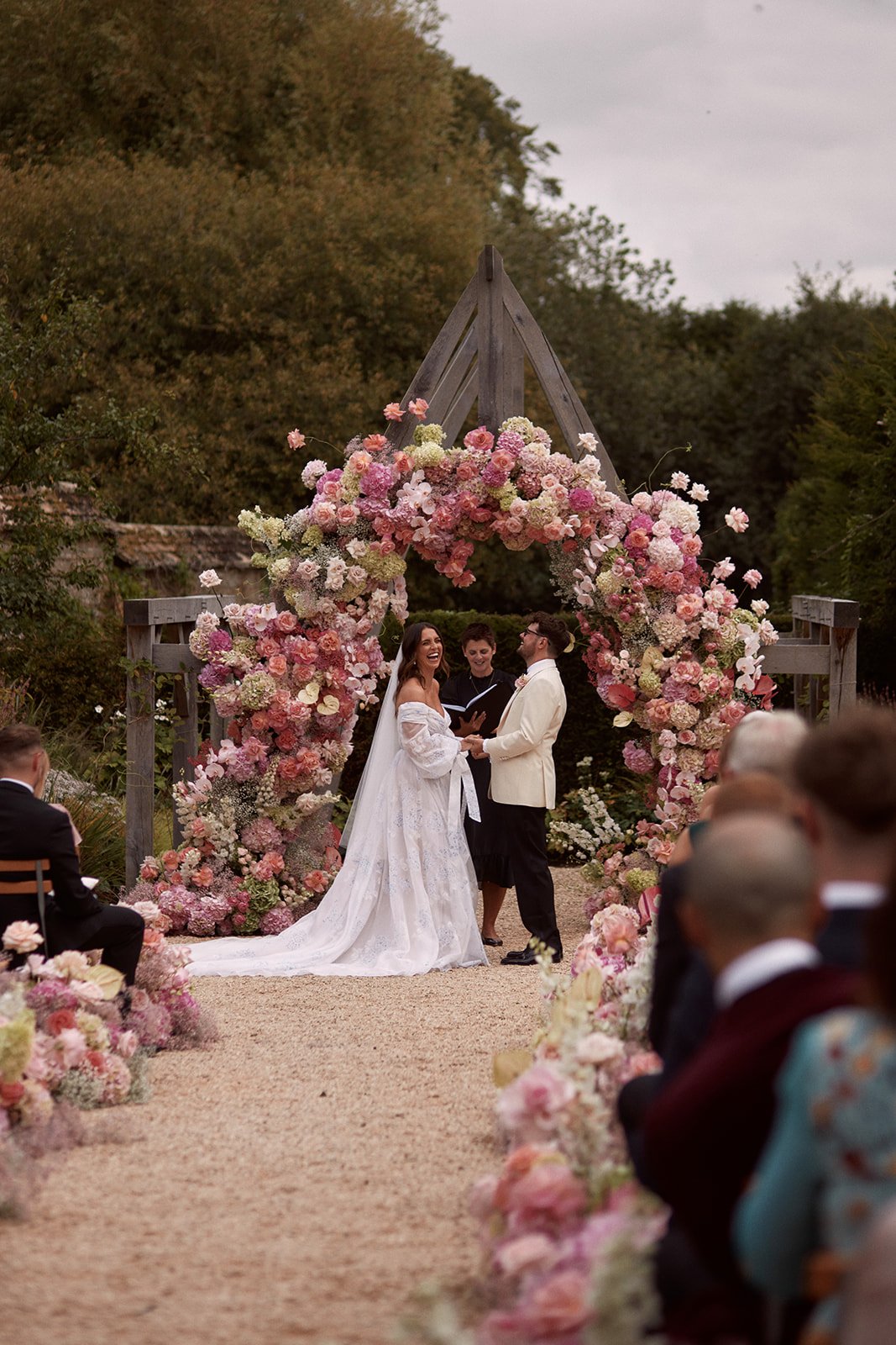 Pink and Green Floral Arch at Kin House.jpg