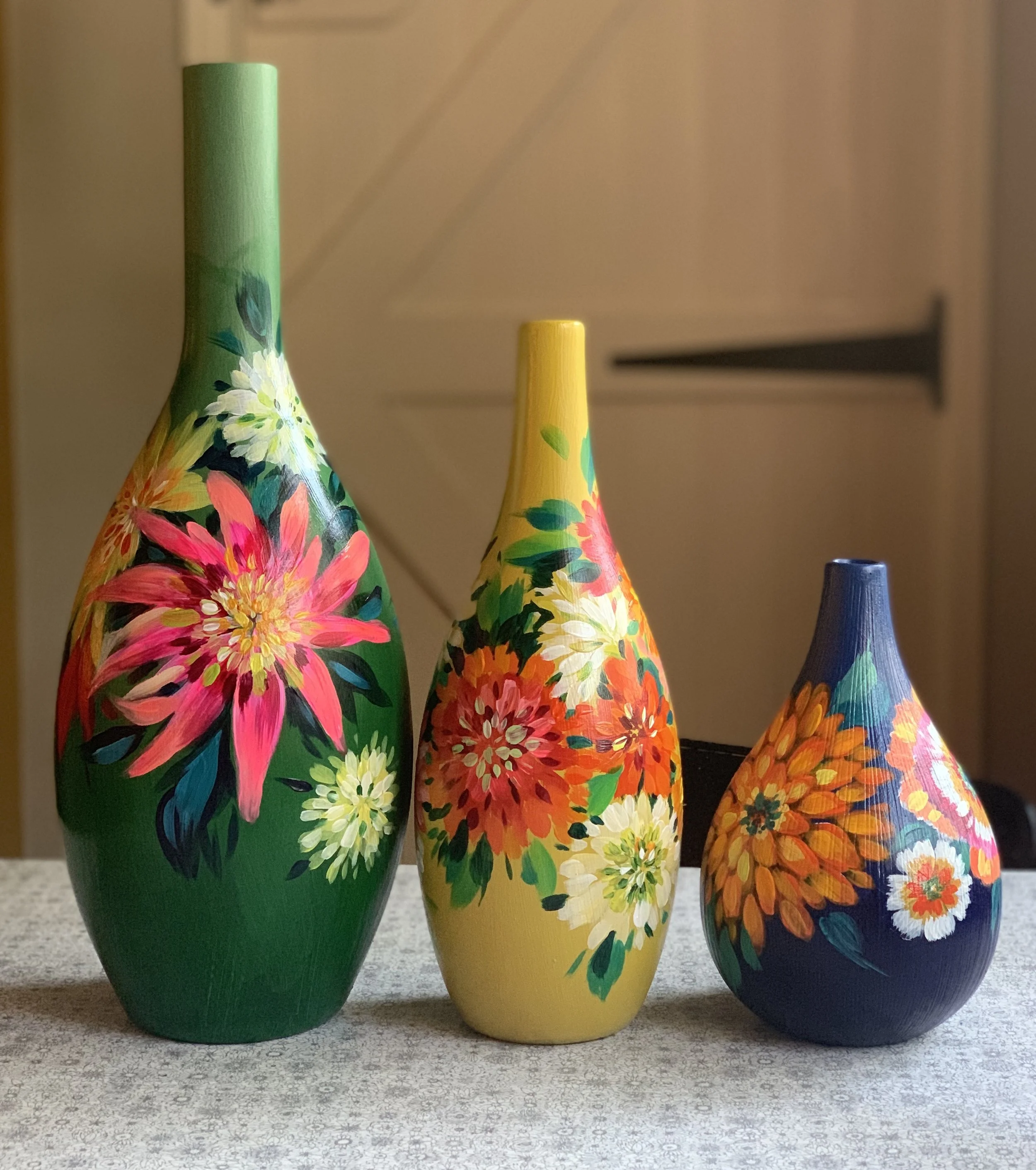 Acrylic Painted Vase