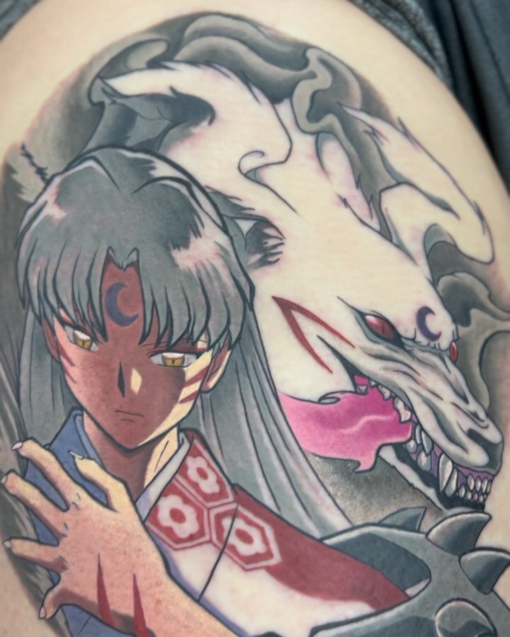 Sesshōmaru // Inuyasha 

Really like how this piece came together, let me know your thoughts in the comments below 👇👇👇

💥Color &amp; Black/Grey Tattoo Work💥
Anime⚡️Cartoons⚡️Comics⚡️Pop Culture⚡️Japanese ⚡️New School

If you have any questions o