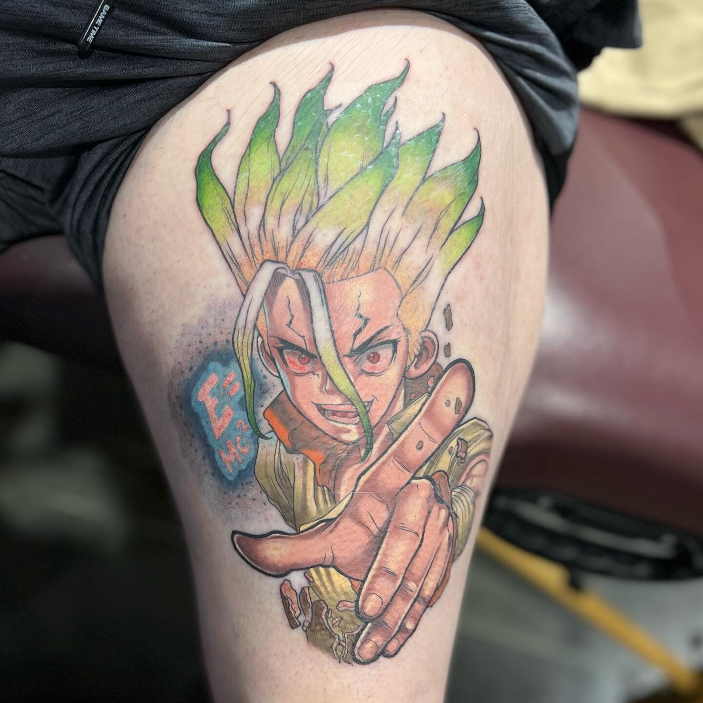 Another tattoo done @animeink_con Richmond, VA! This piece was one of my available designs, I was stoked to do it and at such a fun event. 

💥Color &amp; Black/Grey Tattoo Work💥
Anime⚡️Cartoons⚡️Comics⚡️Pop Culture⚡️Japanese ⚡️New School

If you ha