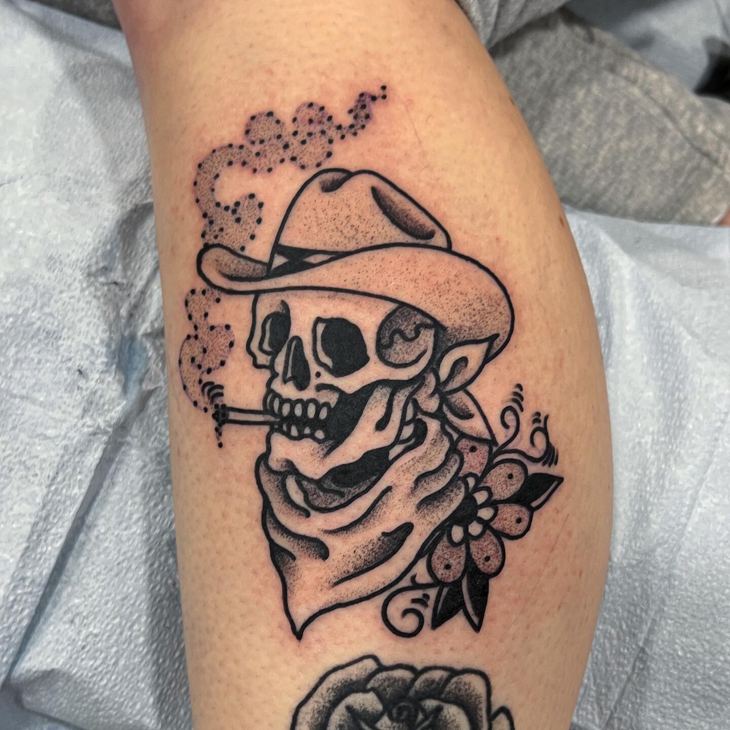 Stick m' up cowboy! 

Thank you @natalie_sikkenga 

#cowboytattoo #traditionaltattoo #tattoo #blackworktattoo #stippletattoo #trad #traditional #stayawhiletattoo #portage #kalamazoo #michigan