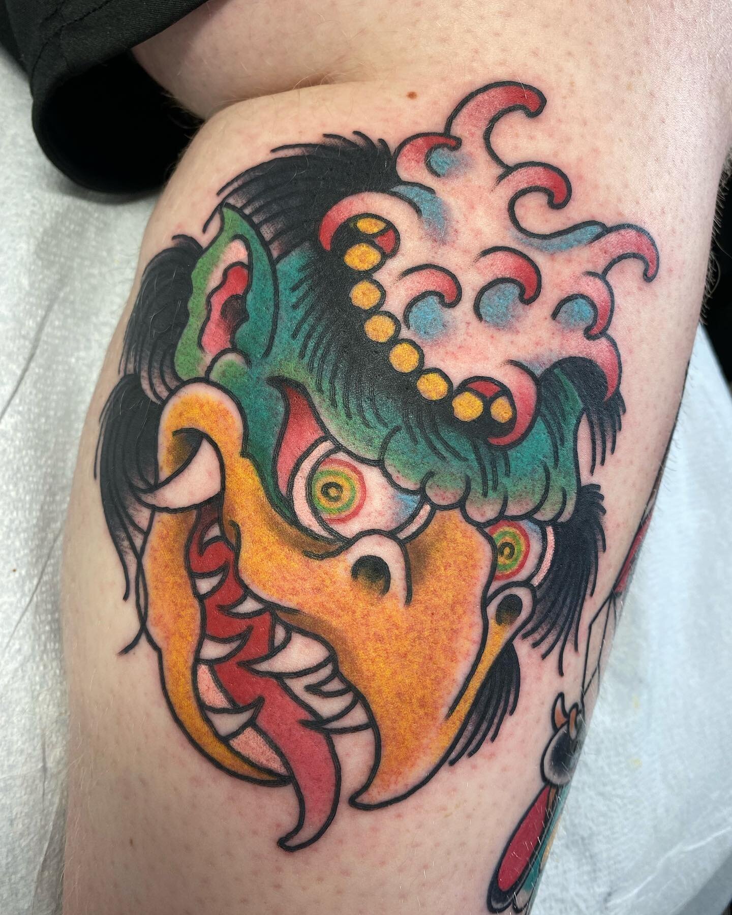 Thanks! @younggaskeepasack #tattoo #yokai #kalamazoomachine