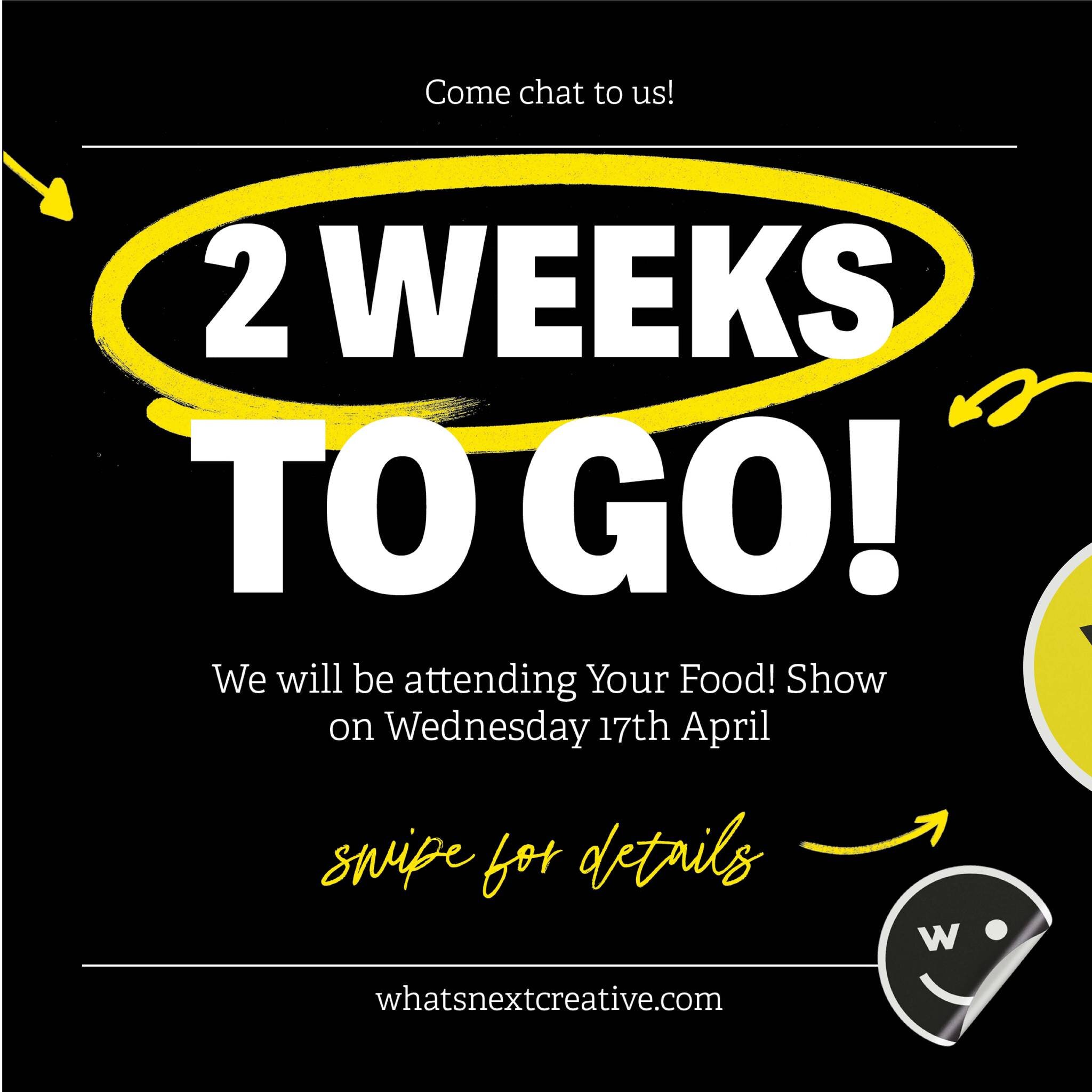 😎2 weeks to go 😎 until the your Food! Show in Coleraine in April! Come and visit us to chat all things creative on Wednesday 17th April. We'll be there from 10am-5pm, make sure to stop by to have a chat and of course to sample some tasty things!

R