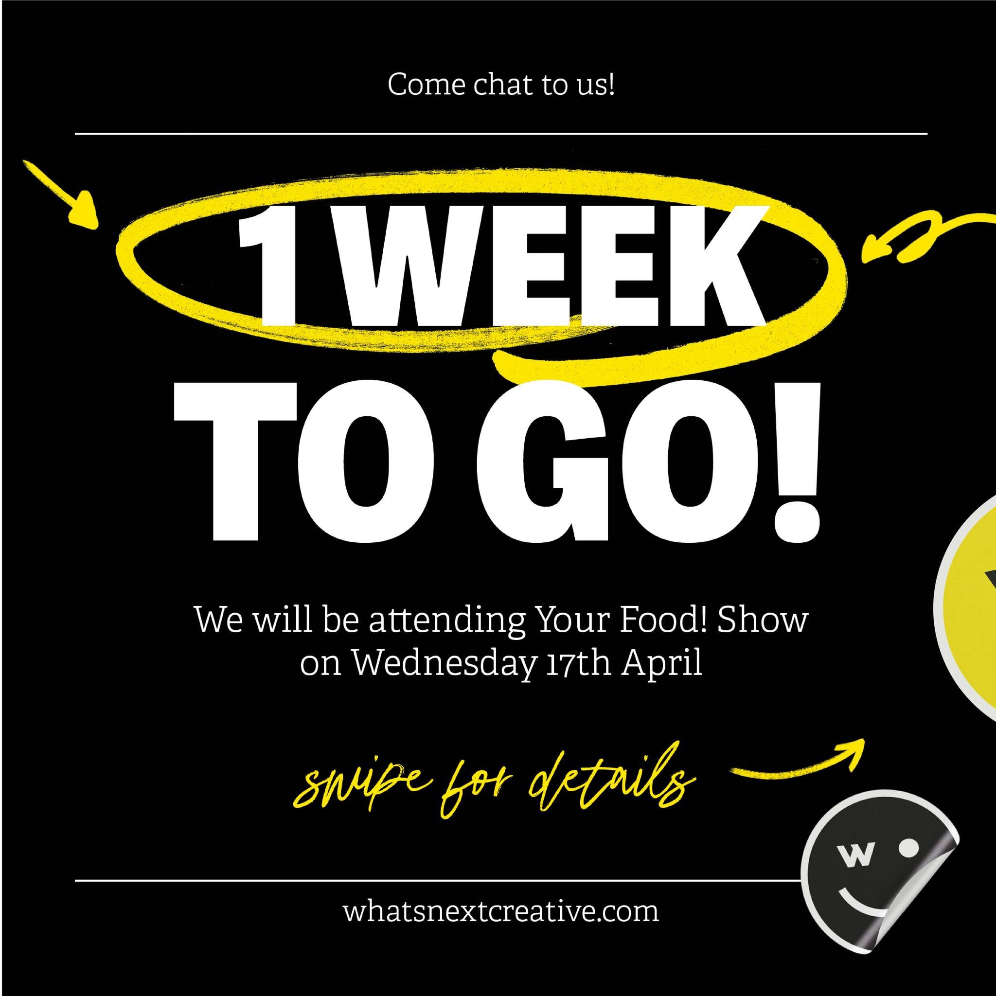 Just 1 week to go until the your Food! Show in Coleraine in April! Come and visit us to chat all things creative on Wednesday 17th April. We'll be there from 10am-5pm, make sure to stop by to have a chat, win prizes and of course to sample some tasty