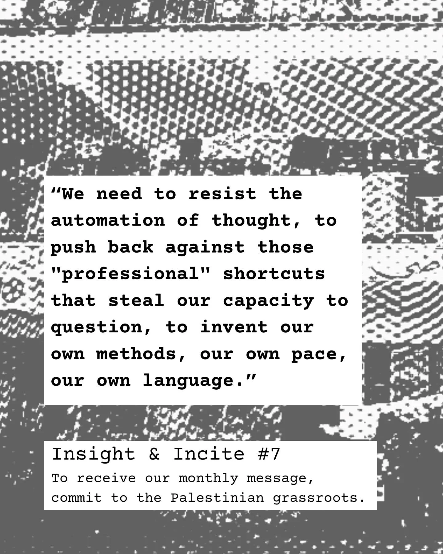 #UNLEARN
Read our monthly messages on rawa.ps/in