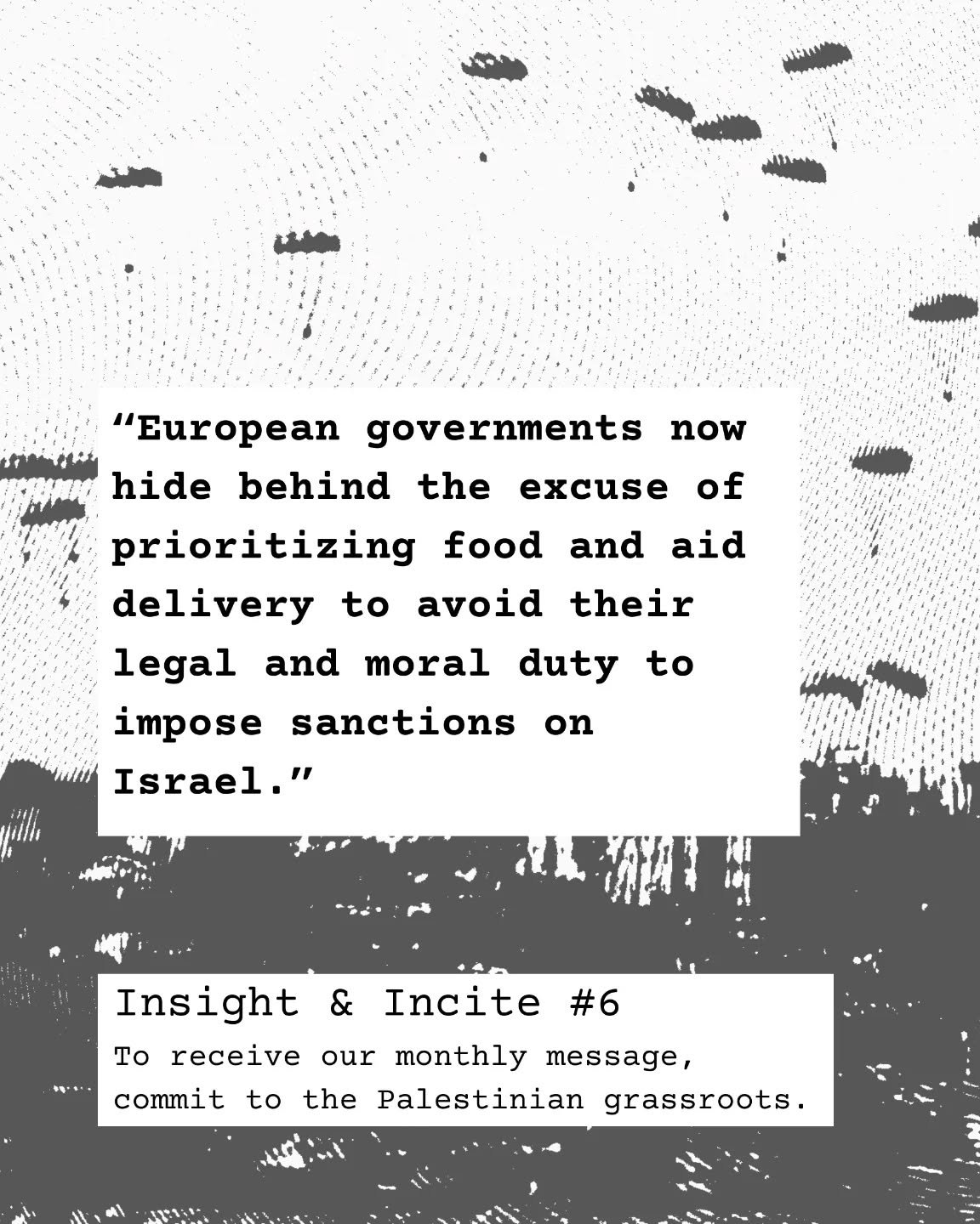 Many believe that Israel's unprecedented, systematic starvation campaign will push Western governments to take action. We urge you to consider the opposite.

Donate to read our monthly messages on rawa.ps/in