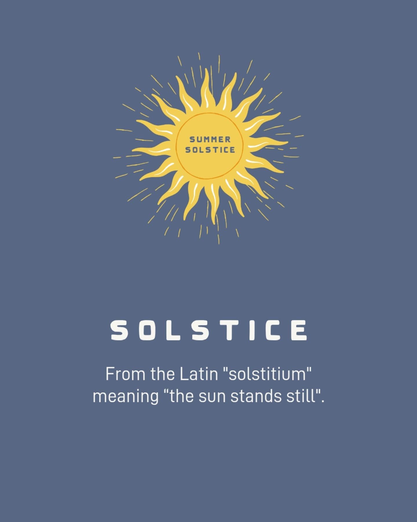 ☀️ Happy Solstice ☀️ 
Today, the sun stands still.
A pause in the sky.
A moment between seasons.
A turning point in the wheel of the year.

The Summer Solstice invites us to reflect, on how far we&rsquo;ve come since winter&rsquo;s stillness, and whe