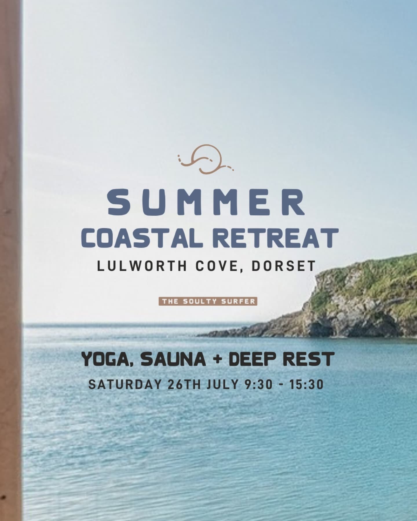 // LULWORTH COVE SUMMER RETREAT// 4 spaces left. The calm is calling friends 🌊 and our Summer Coastal Retreat at Lulworth Cove is filling up!! 

I&rsquo;d love to welcome you to this beautiful day by the sea 🤍

We&rsquo;ll gather for soulful yoga, 