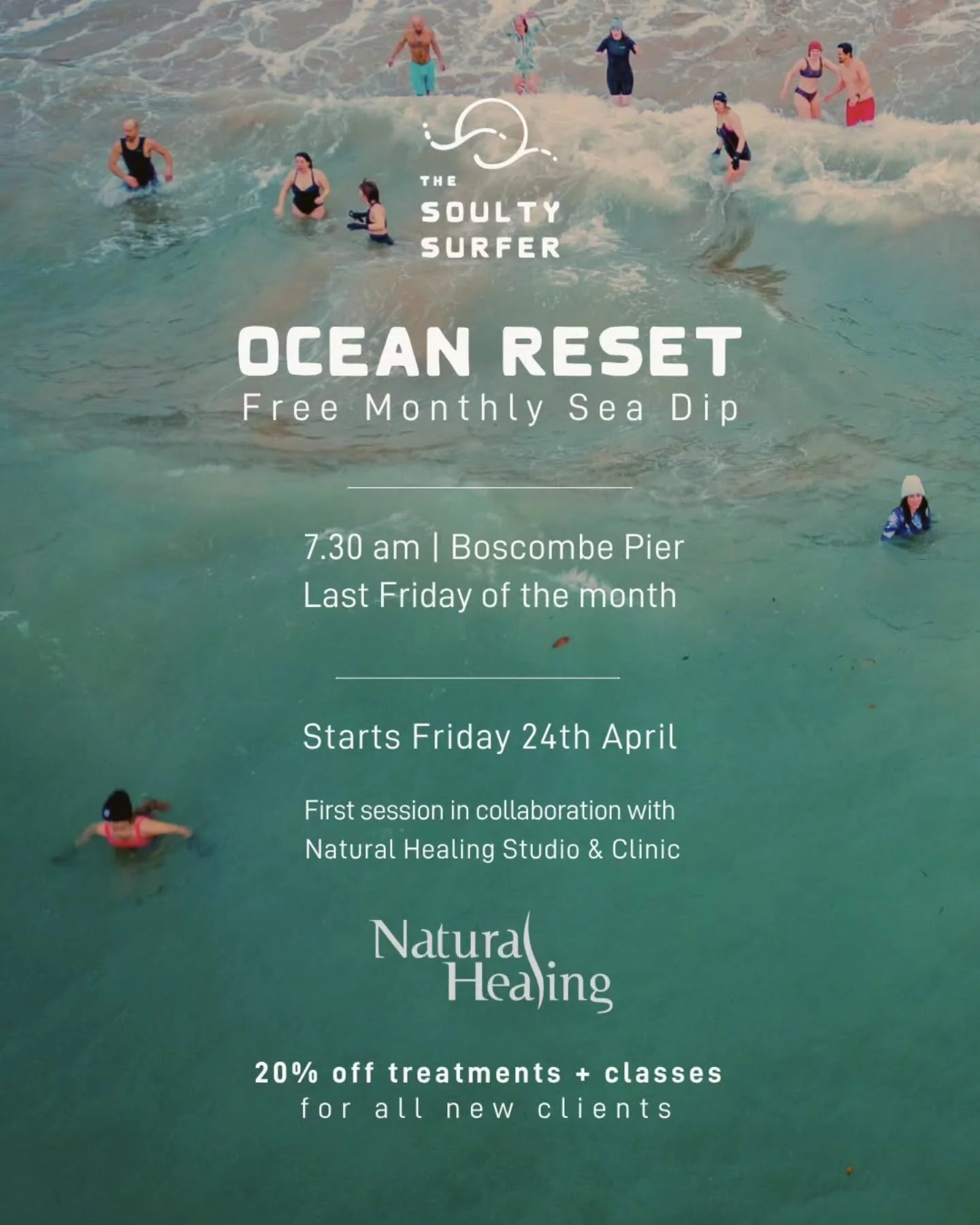 Ocean Reset // Free community sea dip 🙌🏽🌊

There&rsquo;s something about getting into the sea early, and before the day starts.

Cold water, a bit of courage, and a group of people doing it together.

Ocean Reset is a free community gathering, we'