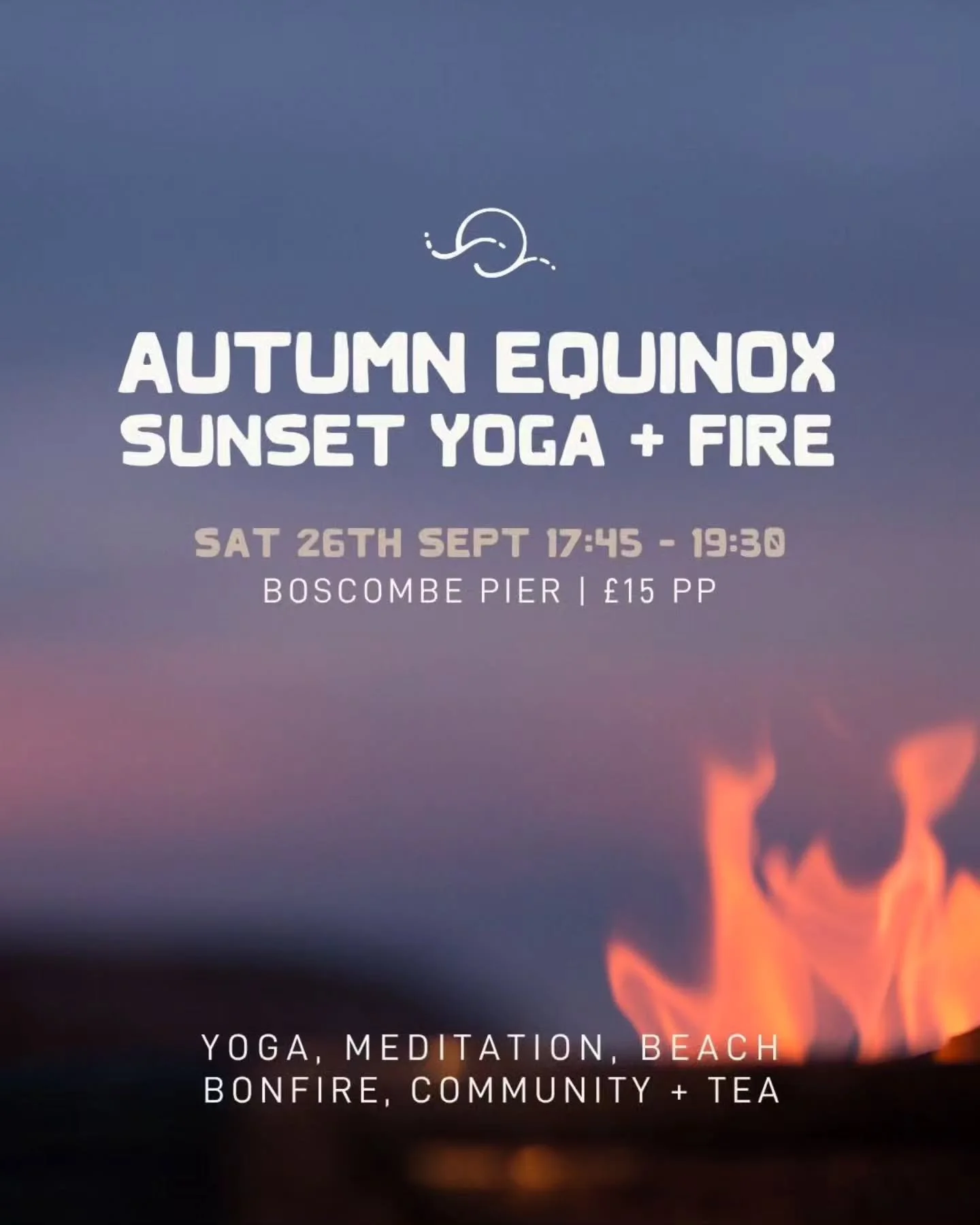 AUTUMN EQUINOX SUNSET YOGA + FIRE 🌅🌊🔥// Marking the turning of the season

As the light begins to change, the evenings draw in, and summer slowly gives way to autumn. 
Can you feel the shift?

The Equinox marks that turning point, a moment of equa
