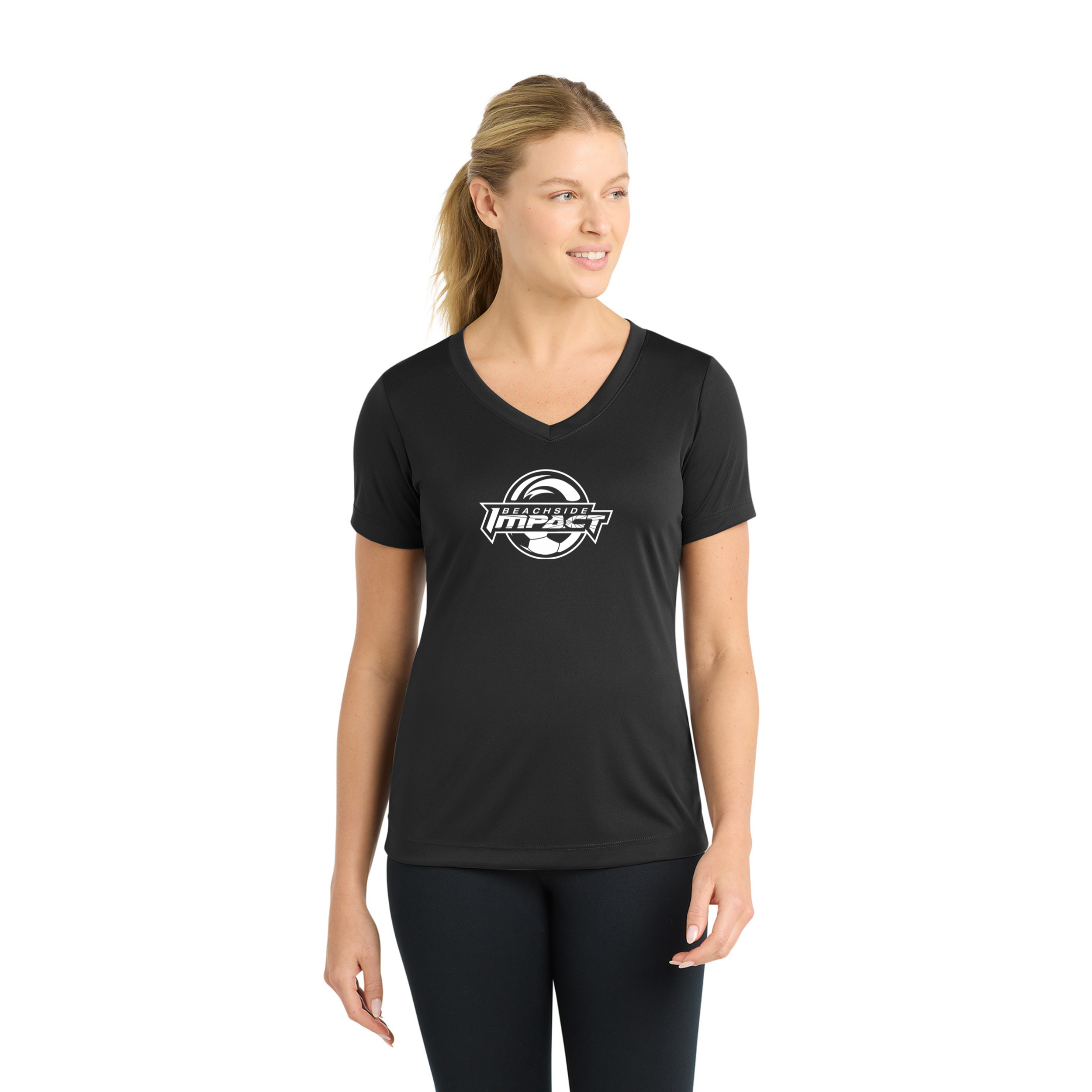 Ladies Performance V Neck Tee - Impact