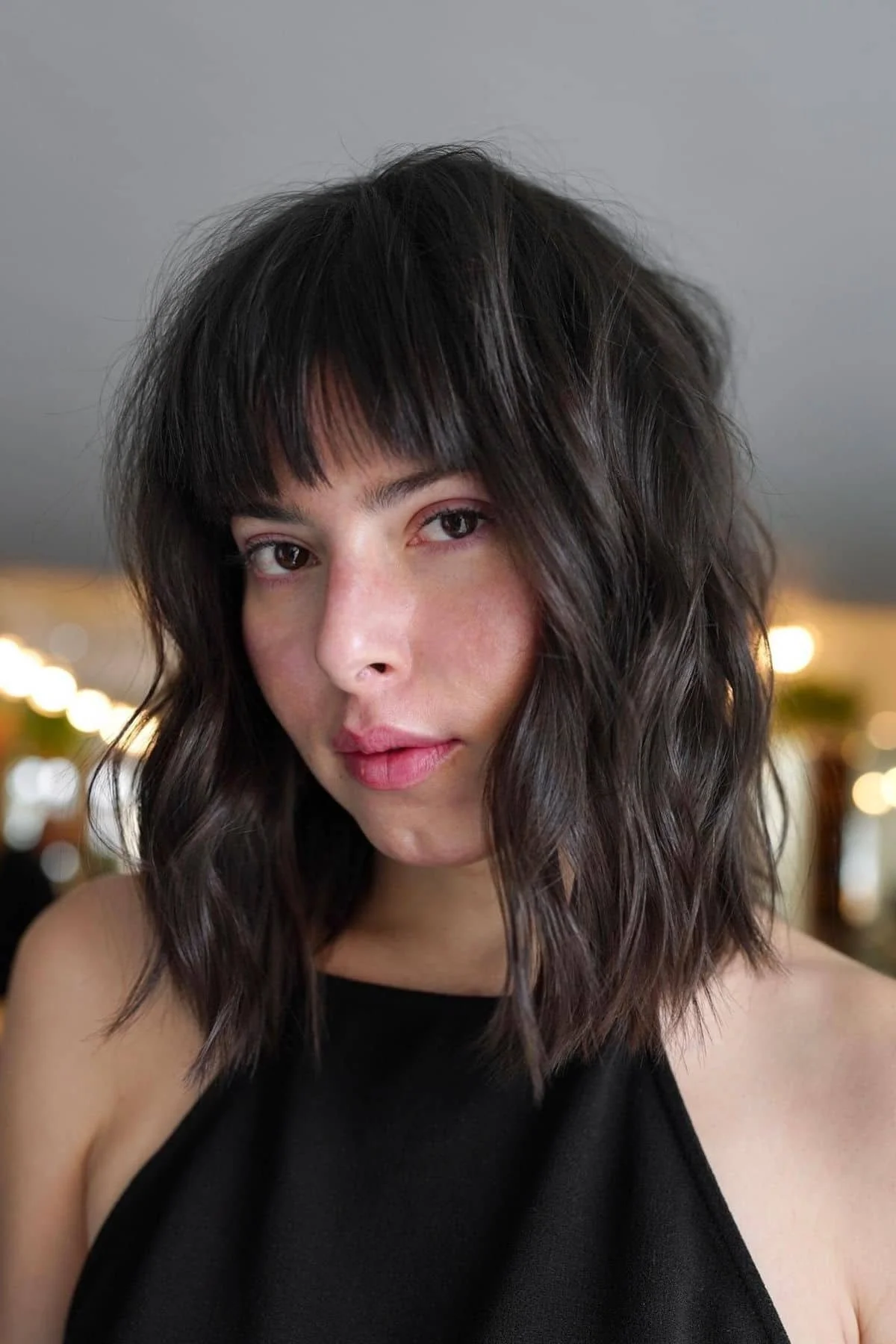 Blunt bangs on thin hair