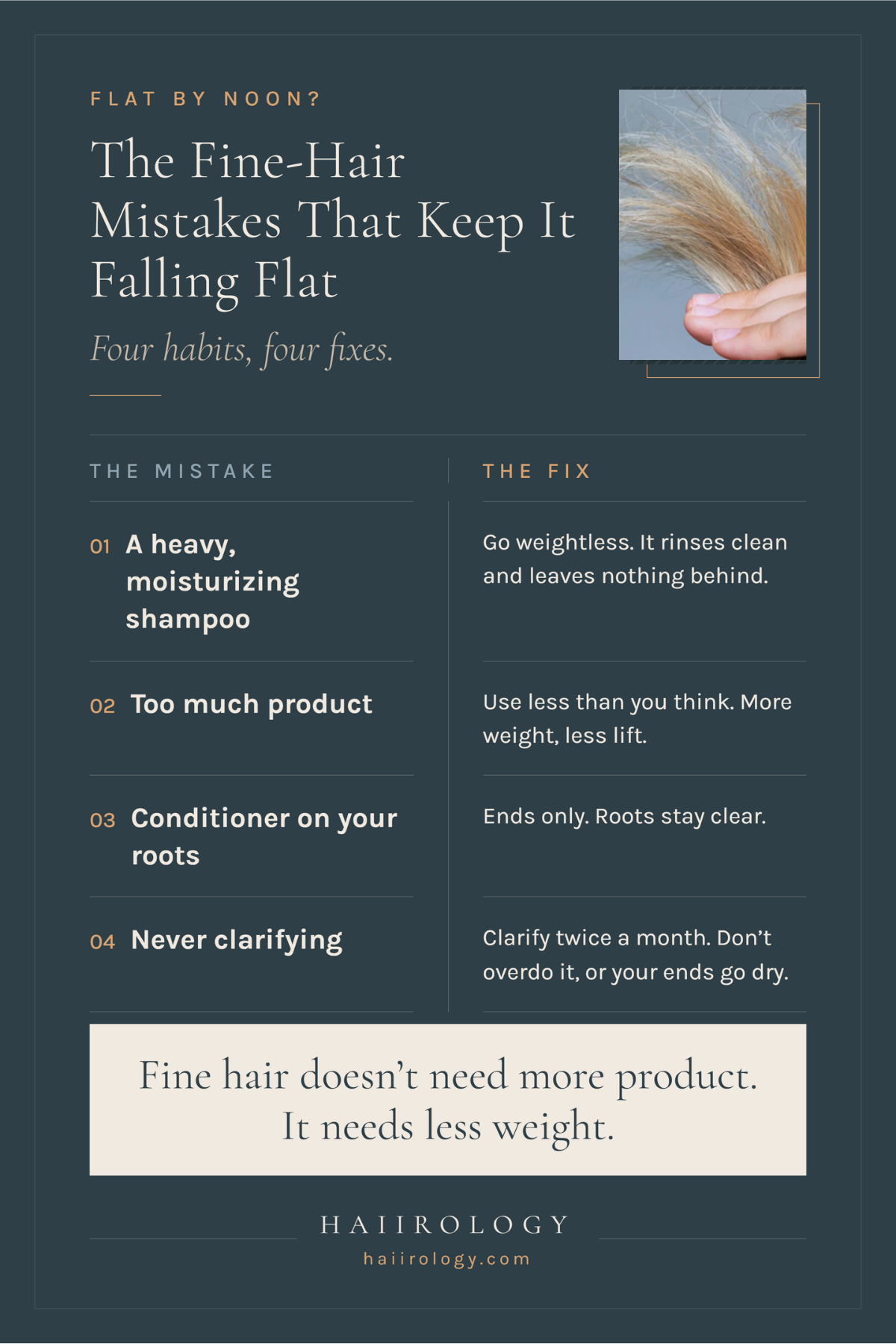 Fine Hair Volume Mistakes to Avoid infographic