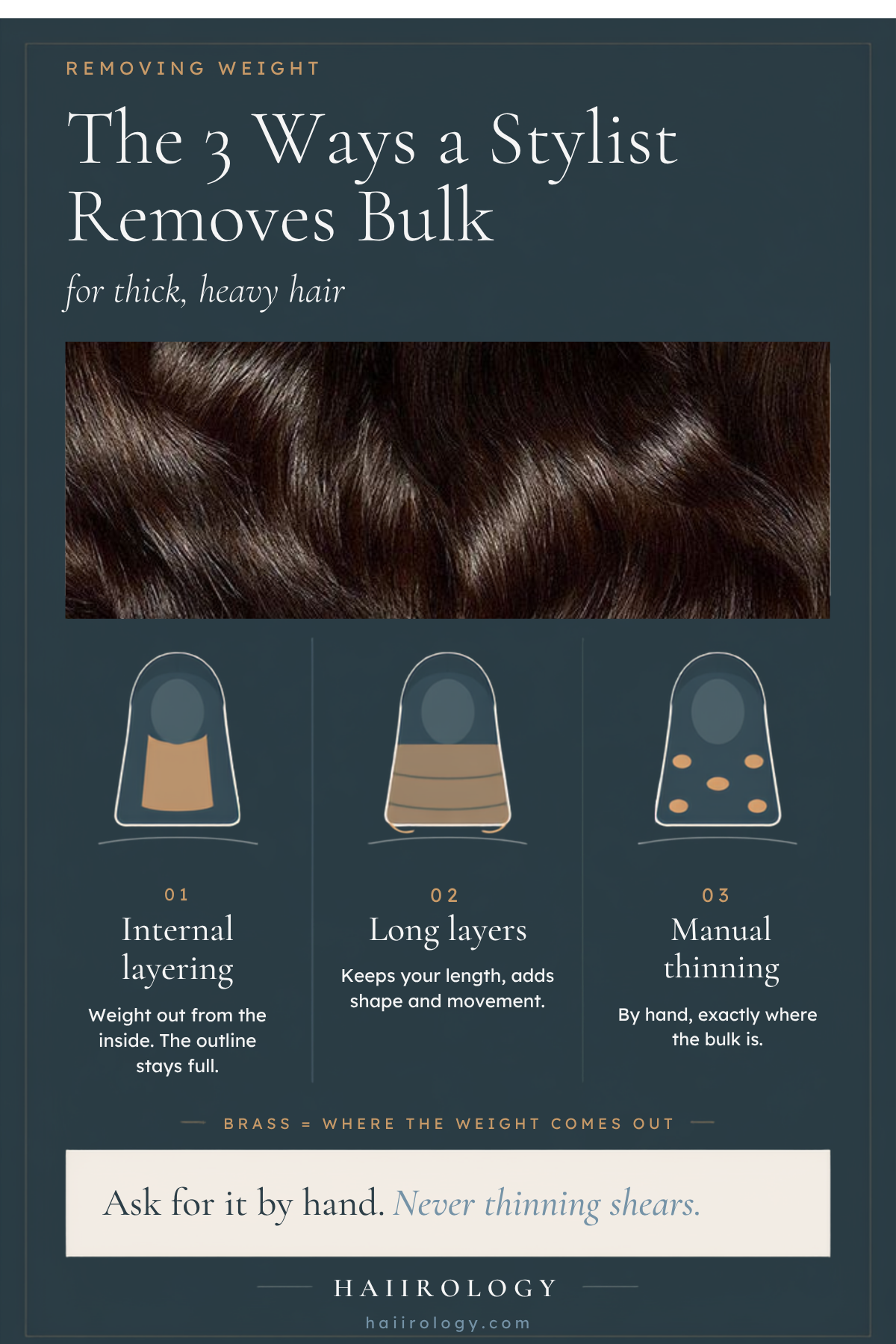 the three ways a stylist removes bulk from thick hair