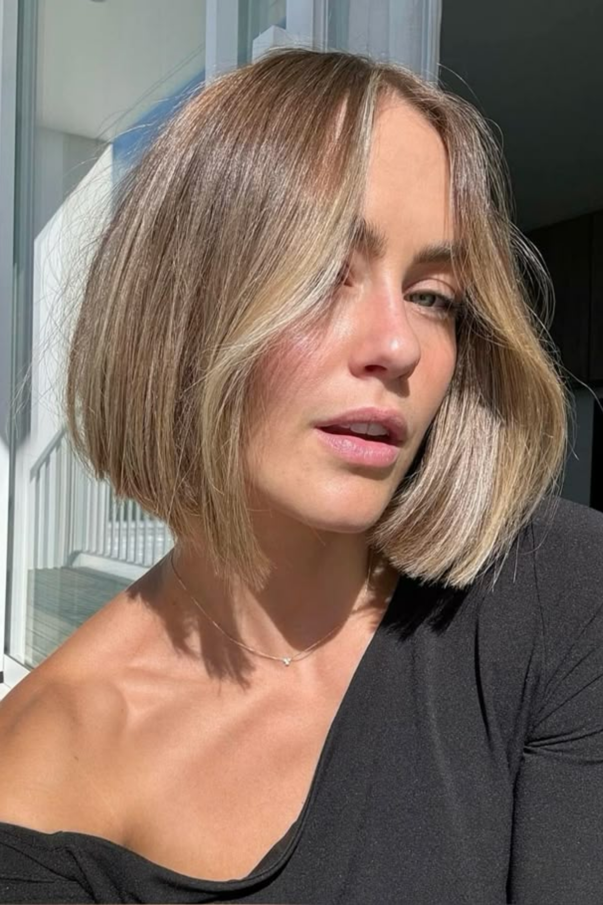 A bob cut to finish exactly at the jawline