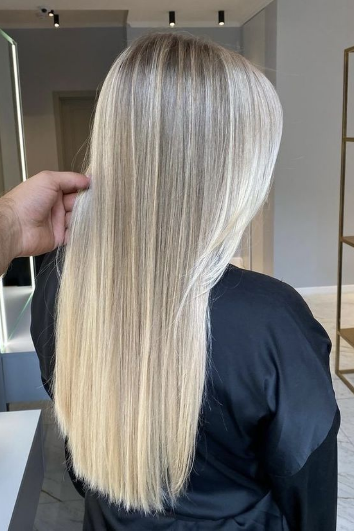 cool ash and icy blonde highlights with a brass-free finish