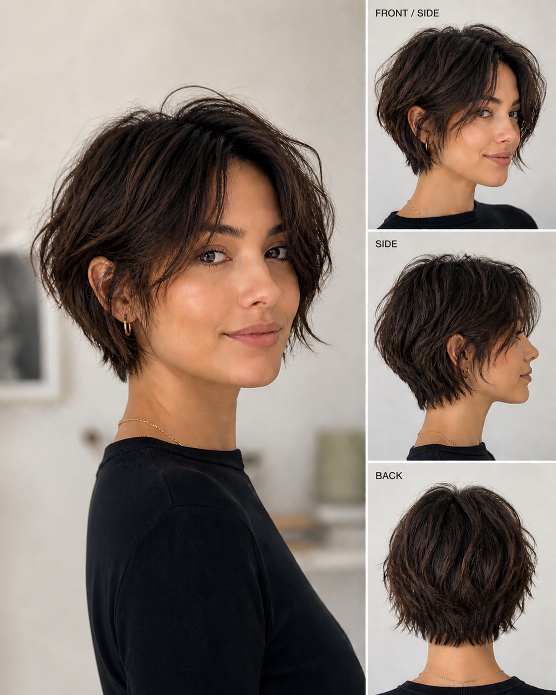 Girl wearing Bixie Cut