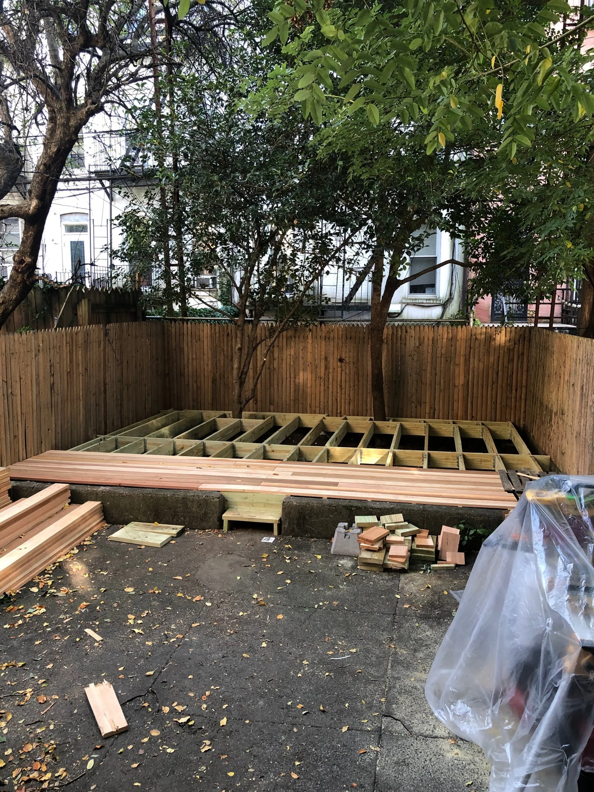 Day 3 - Deck framing finished and decking started